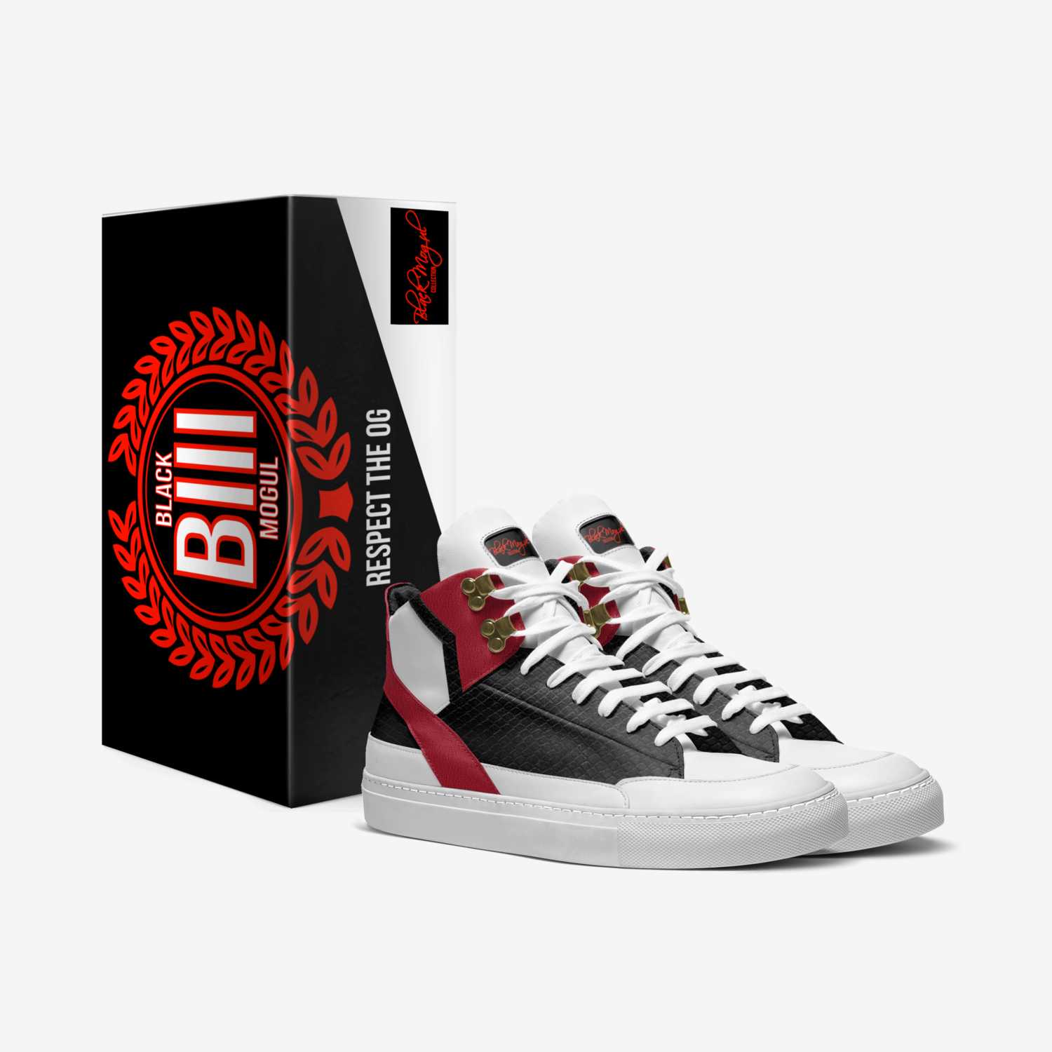 MOGUL OG HIGHS custom made in Italy shoes by Black Mogul Collection | Box view