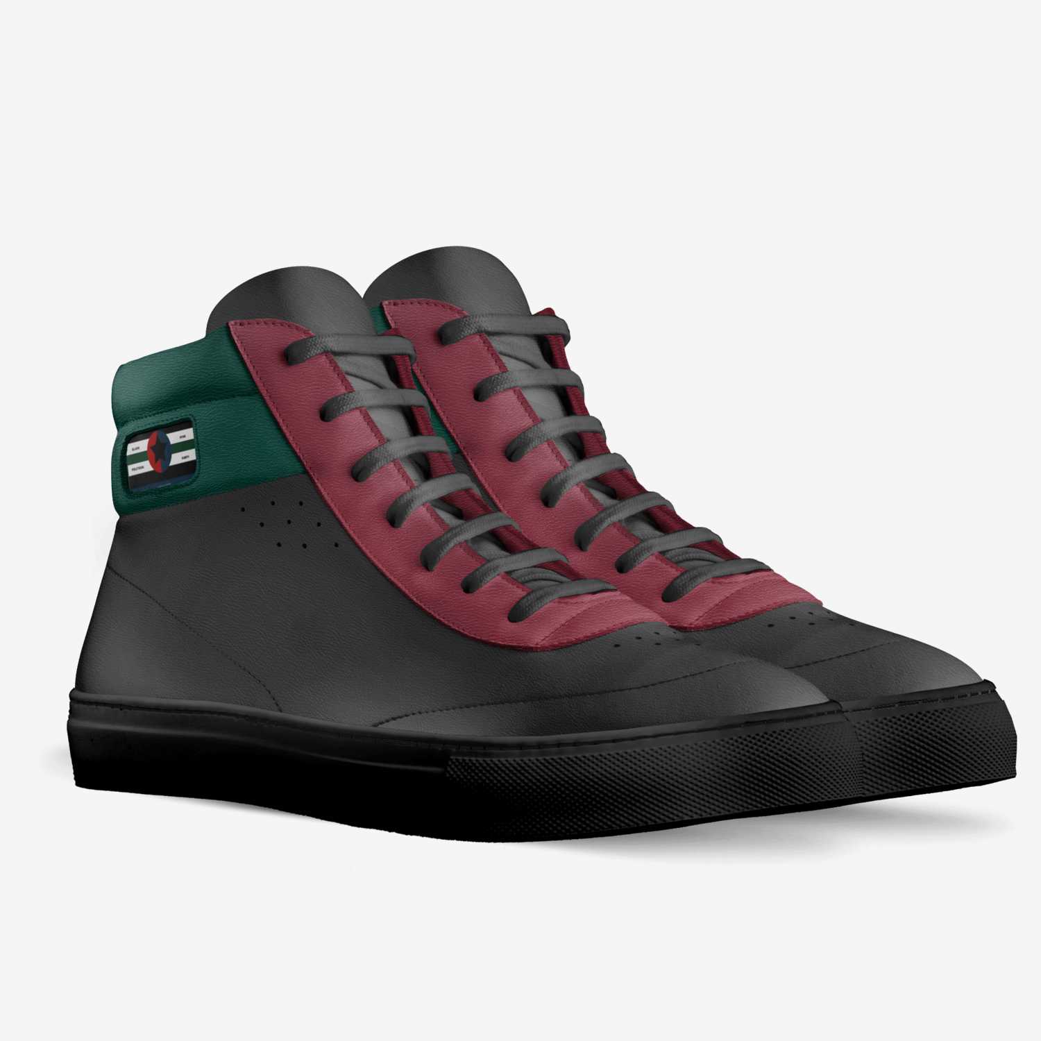 Black Star Politic custom made in Italy shoes by Garland L Mclaughlin | Double view