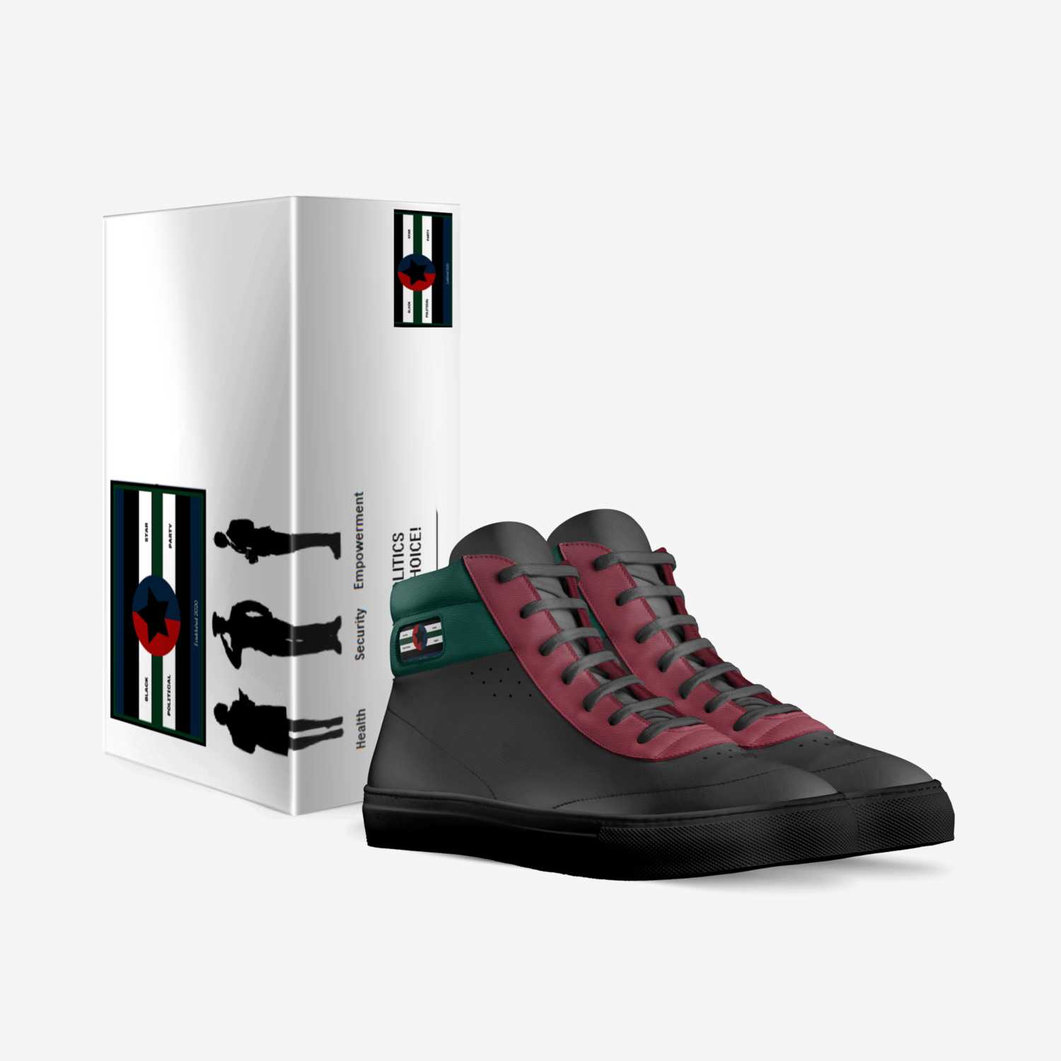 Black Star Politic custom made in Italy shoes by Garland L Mclaughlin | Box view