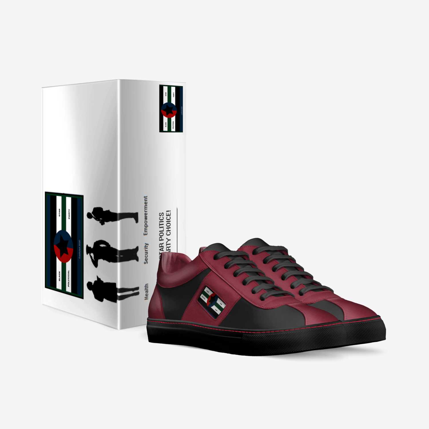 Black Star Politic custom made in Italy shoes by Garland L Mclaughlin | Box view