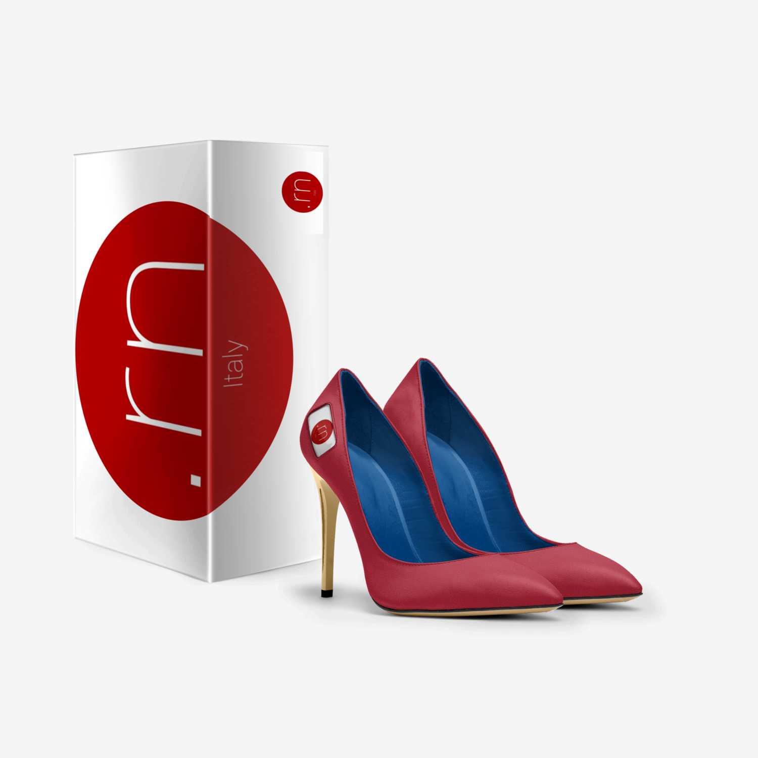 Reddot.rn heels custom made in Italy shoes by James Etheridge | Box view