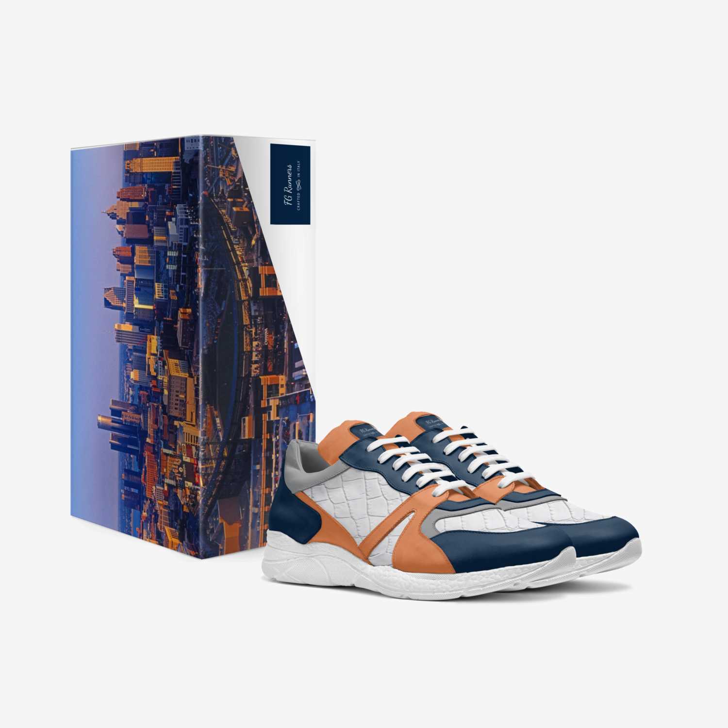 FG runners custom made in Italy shoes by Jojuan Carroll | Box view