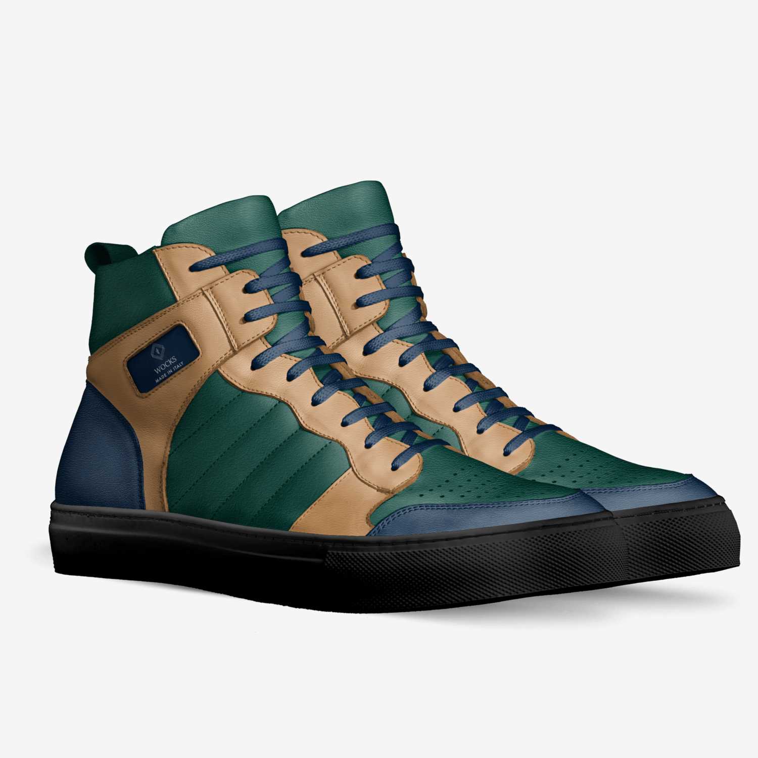 Wocks custom made in Italy shoes by Skyler Wockenfuss | Double view