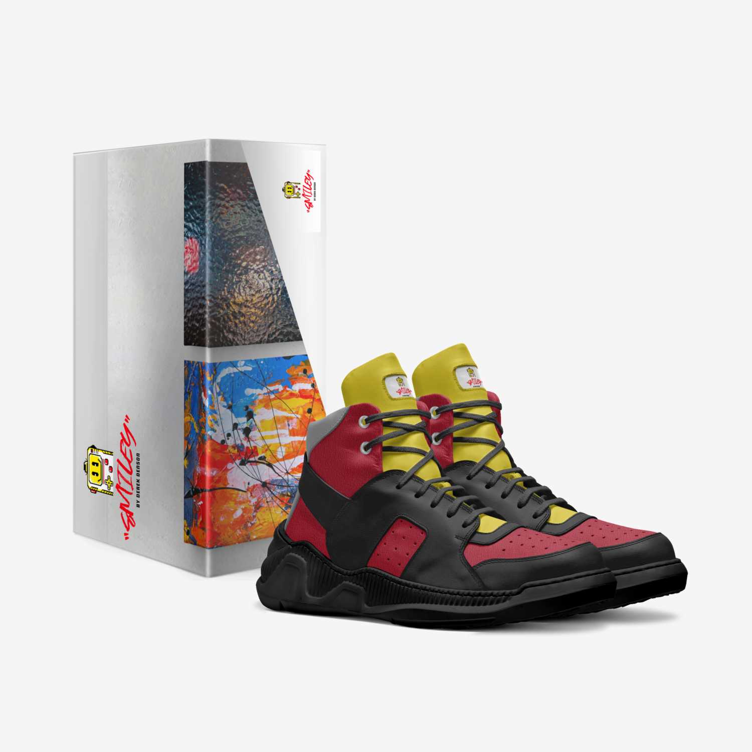 Smiley Arteest 1's custom made in Italy shoes by Derek Denson | Box view
