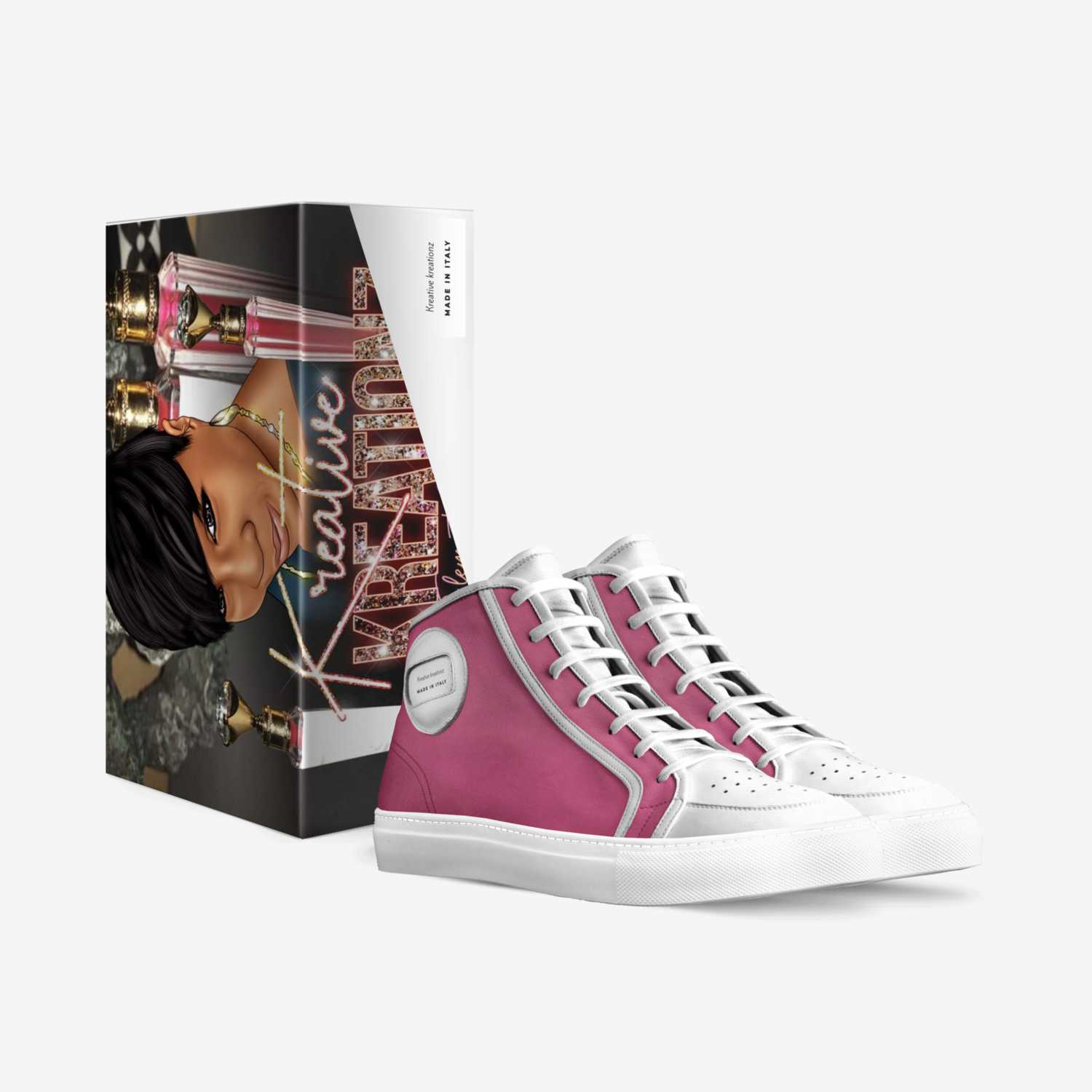 Kreative kreationz custom made in Italy shoes by Tabishia Wright | Box view