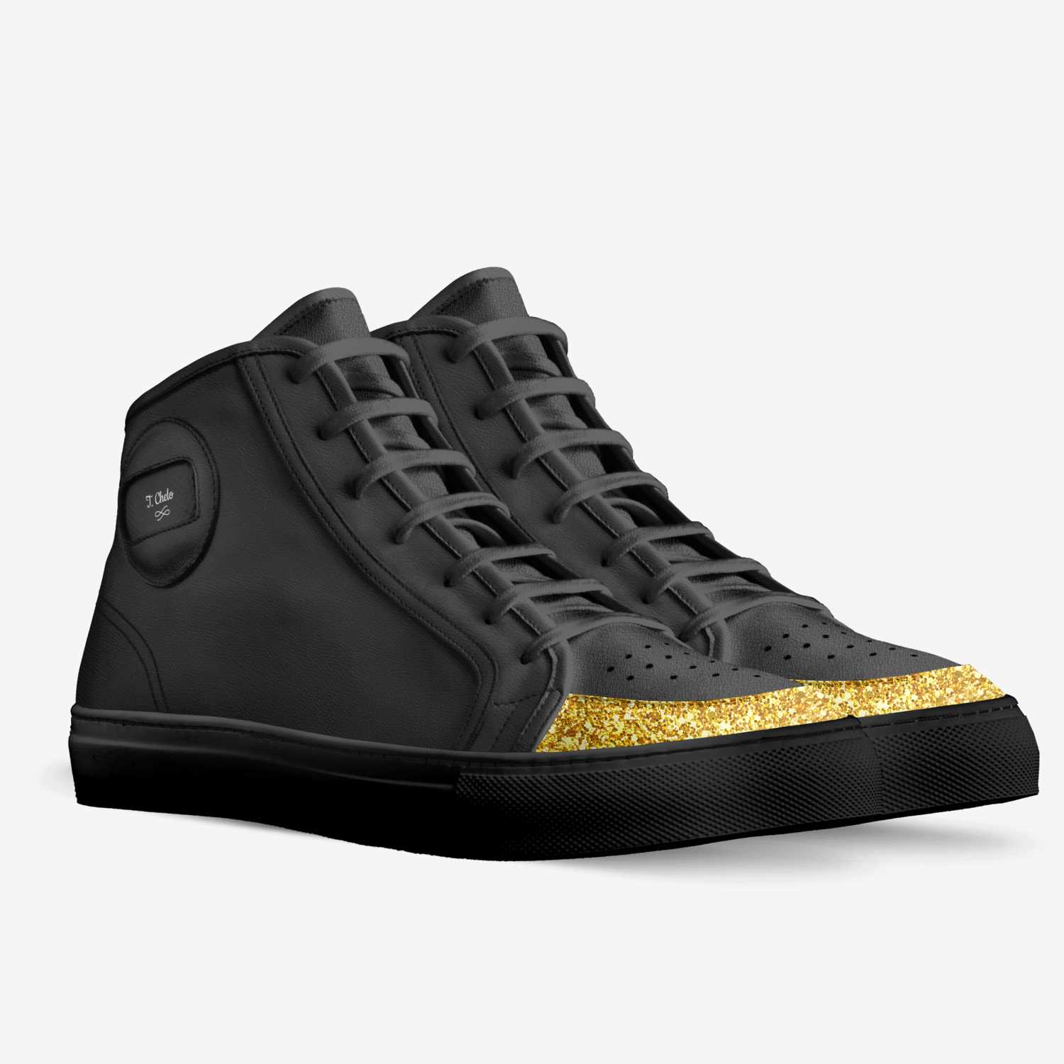 Date Night Gold's custom made in Italy shoes by Talisa D | Double view