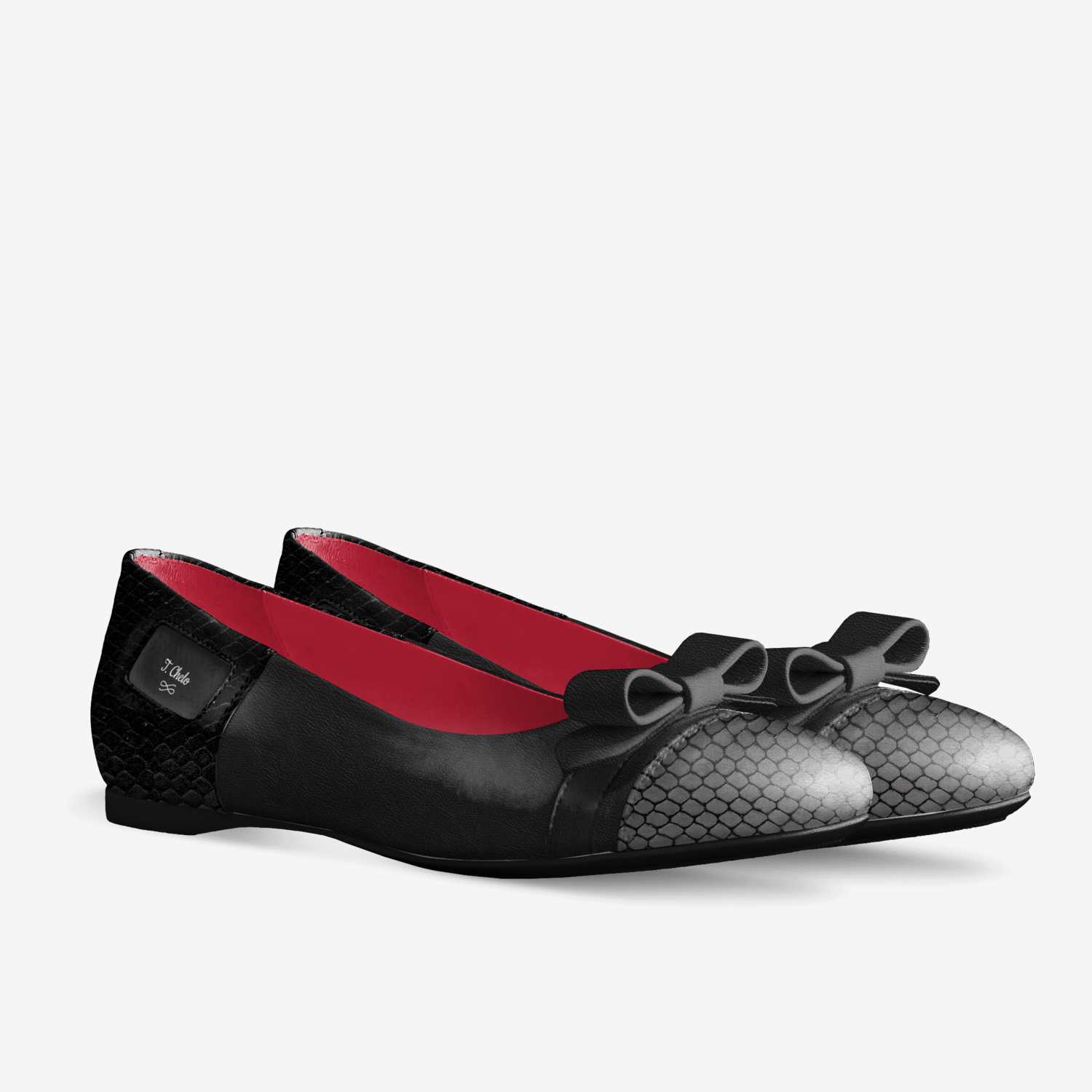 Queen Cobra Flats custom made in Italy shoes by Talisa D | Double view