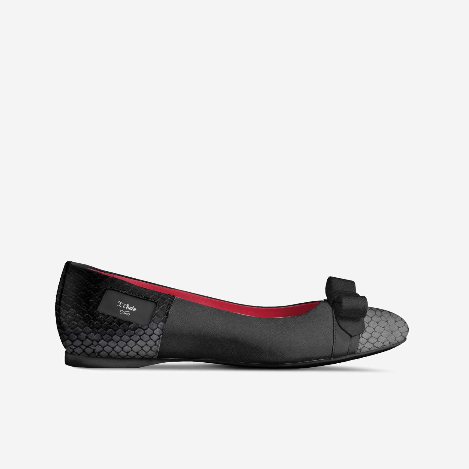 Queen Cobra Flats custom made in Italy shoes by Talisa D | Side view