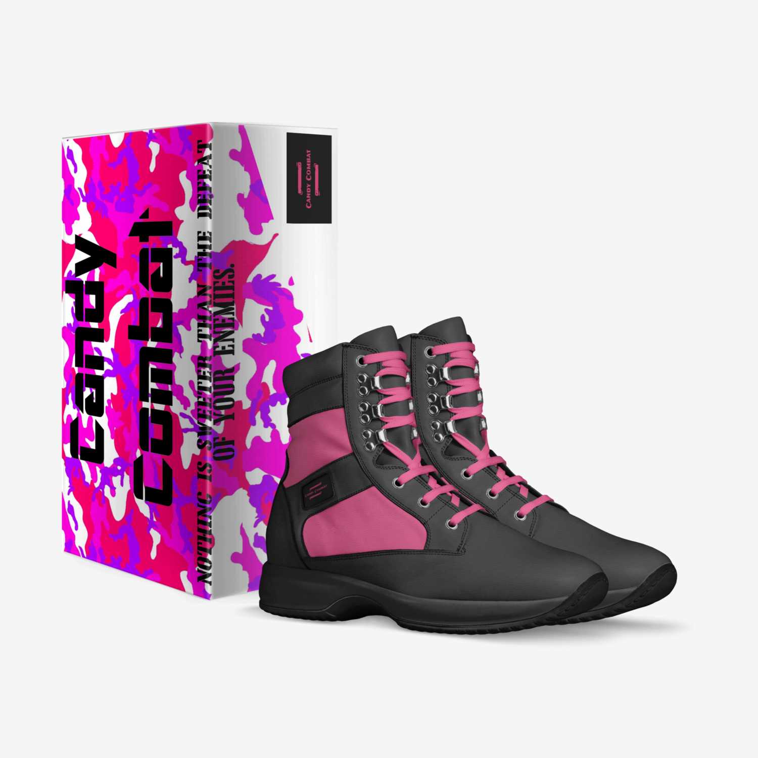 Candy Combat Pink custom made in Italy shoes by Aomoji Kei | Box view