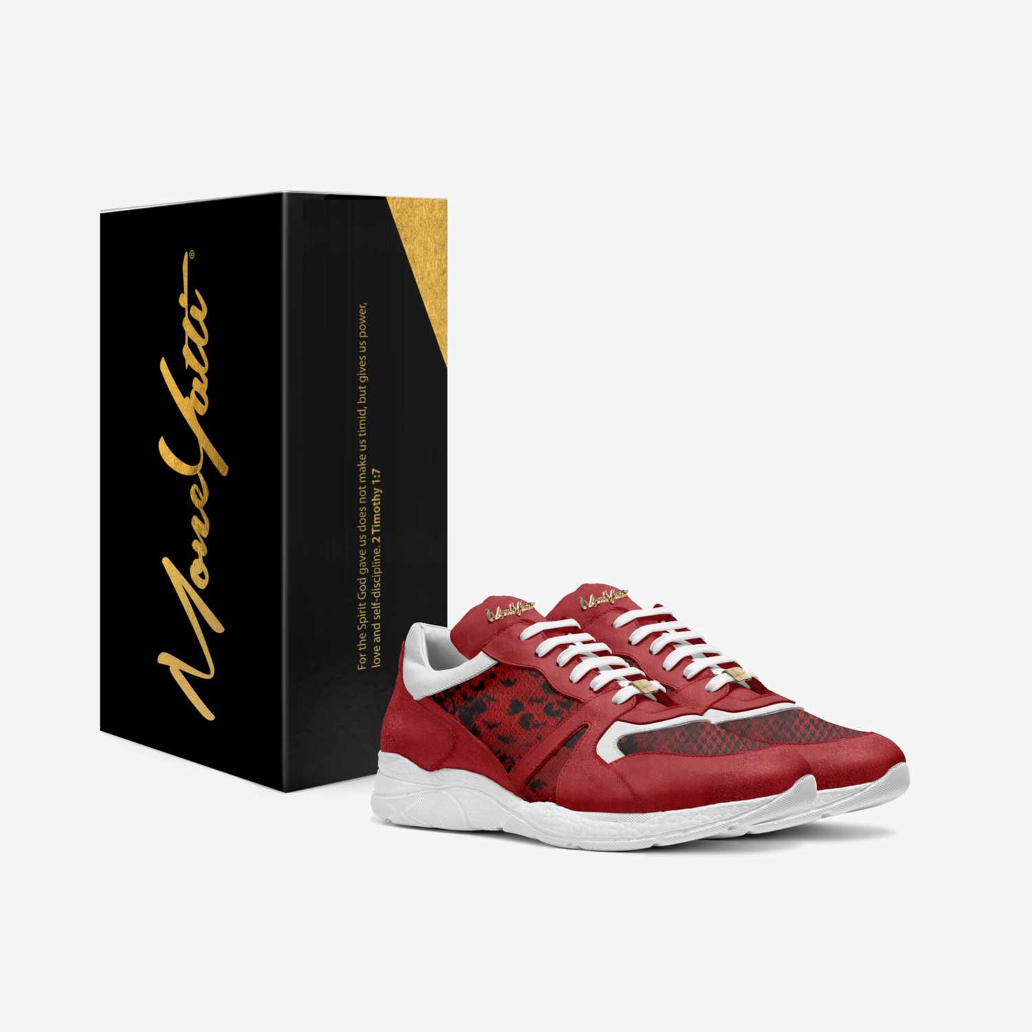 Moneyatti Nem Red Velvet custom made in Italy shoes by Moneyatti Brand | Box view