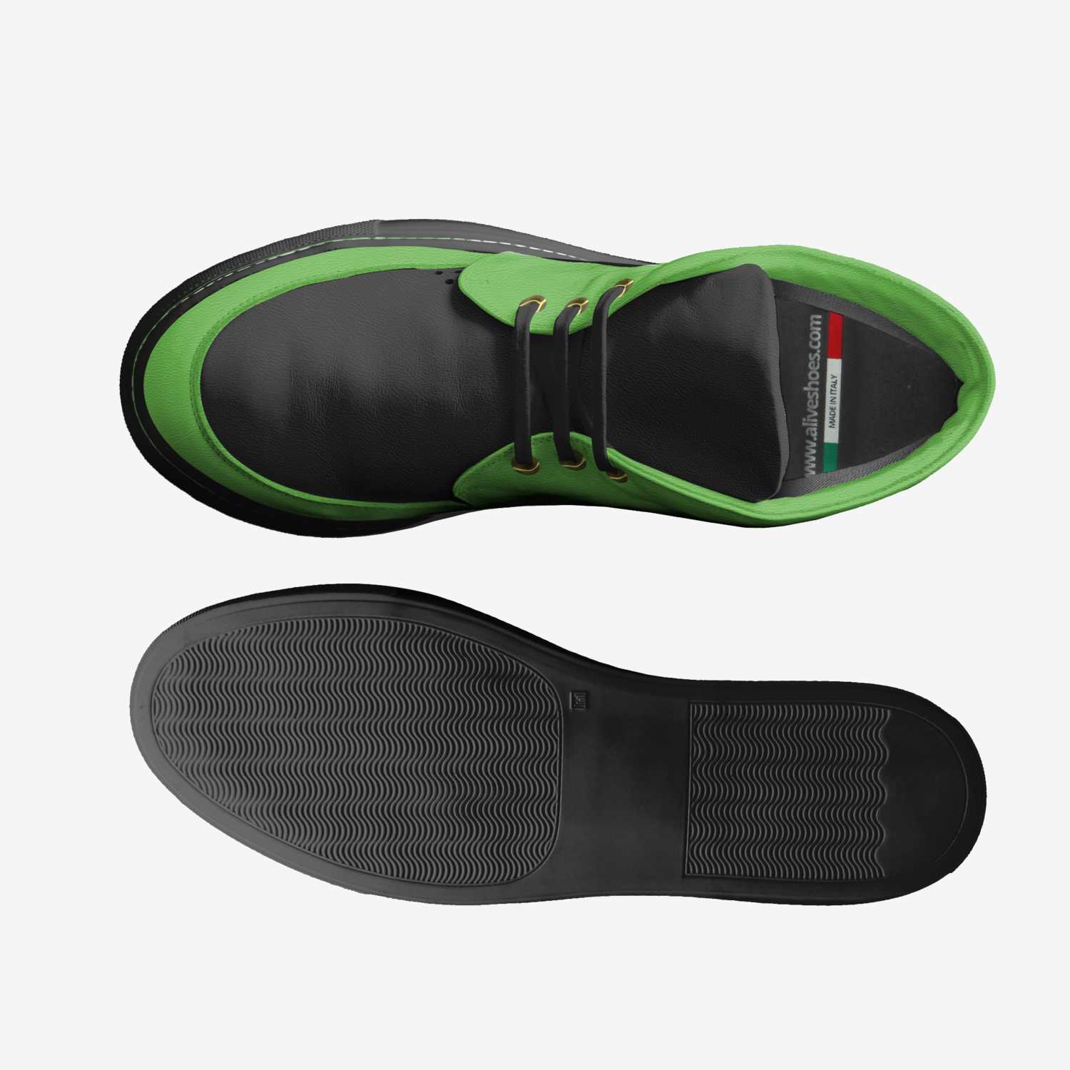 aliens 4s custom made in Italy shoes by Mathayus Davis | Top view