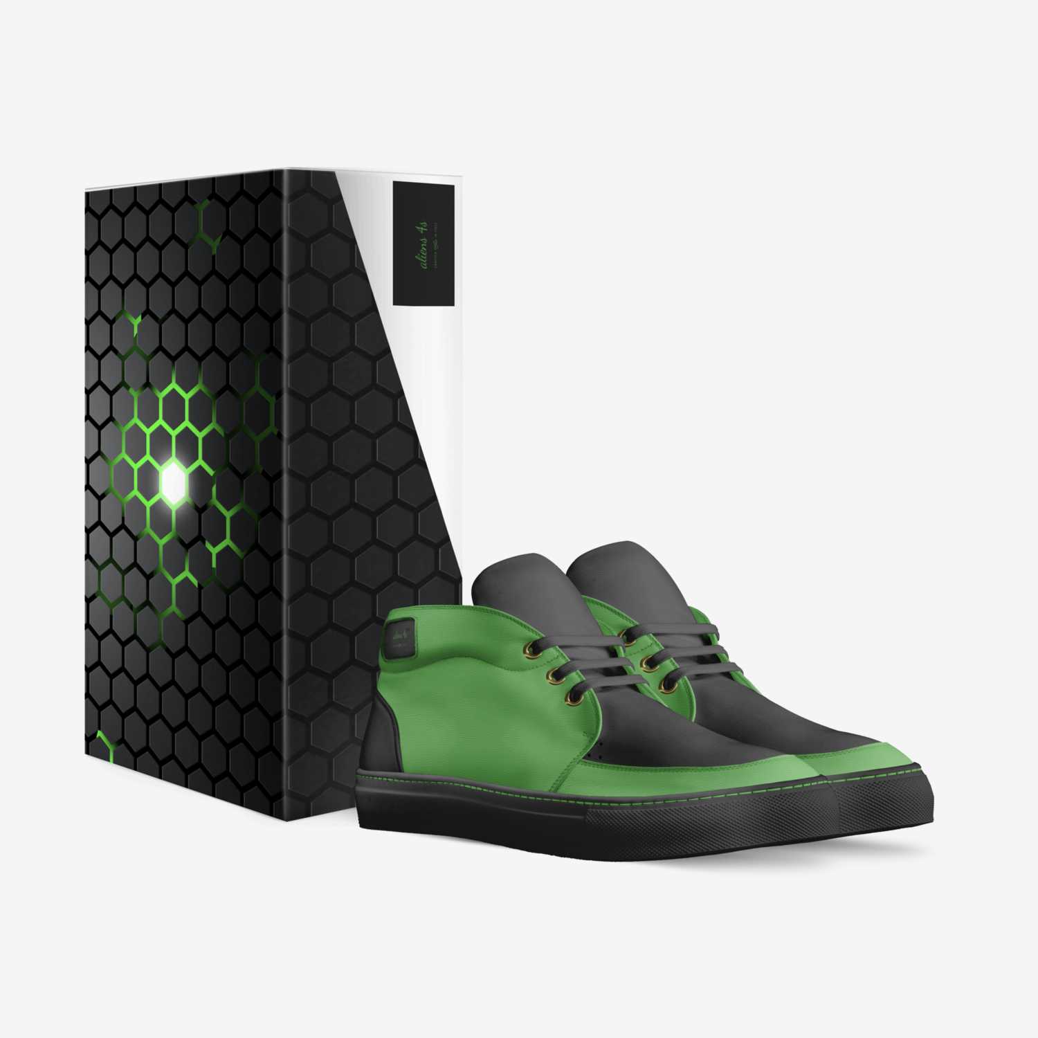 aliens 4s custom made in Italy shoes by Mathayus Davis | Box view
