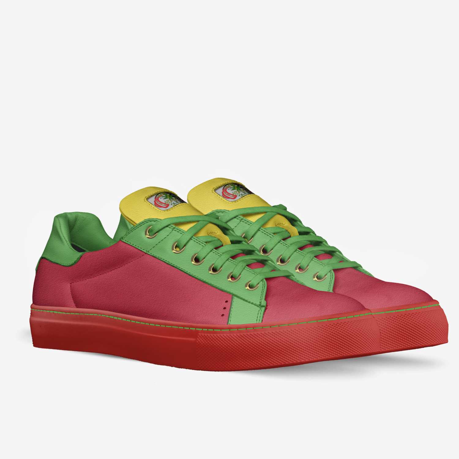 Weed & Hip Hop custom made in Italy shoes by Teddrion Raymone Flowers | Double view