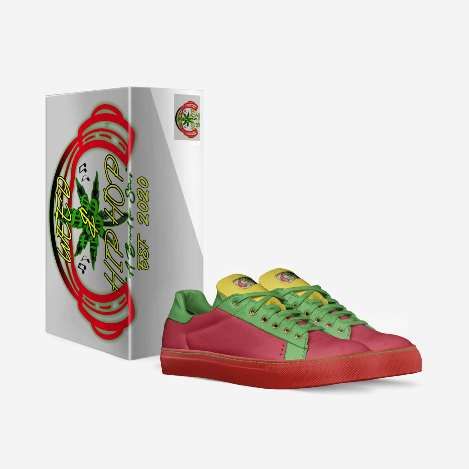 Weed & Hip Hop custom made in Italy shoes by Teddrion Raymone Flowers | Box view