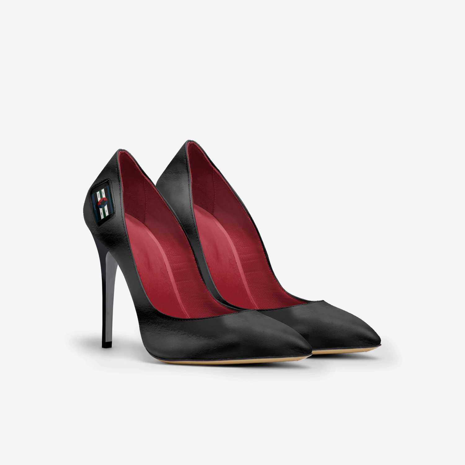 Lady Black Star custom made in Italy shoes by Garland L Mclaughlin | Double view