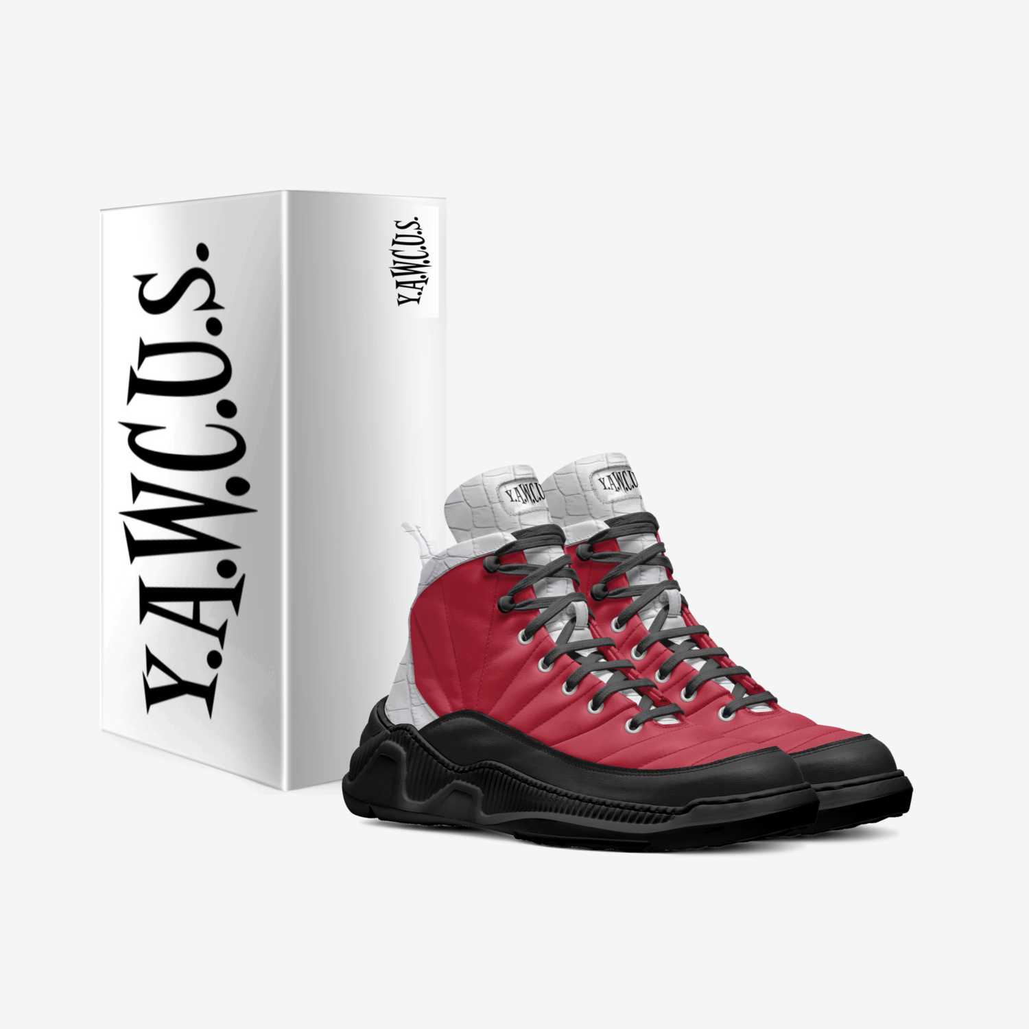 Aquarius-Red custom made in Italy shoes by Von Je | Box view