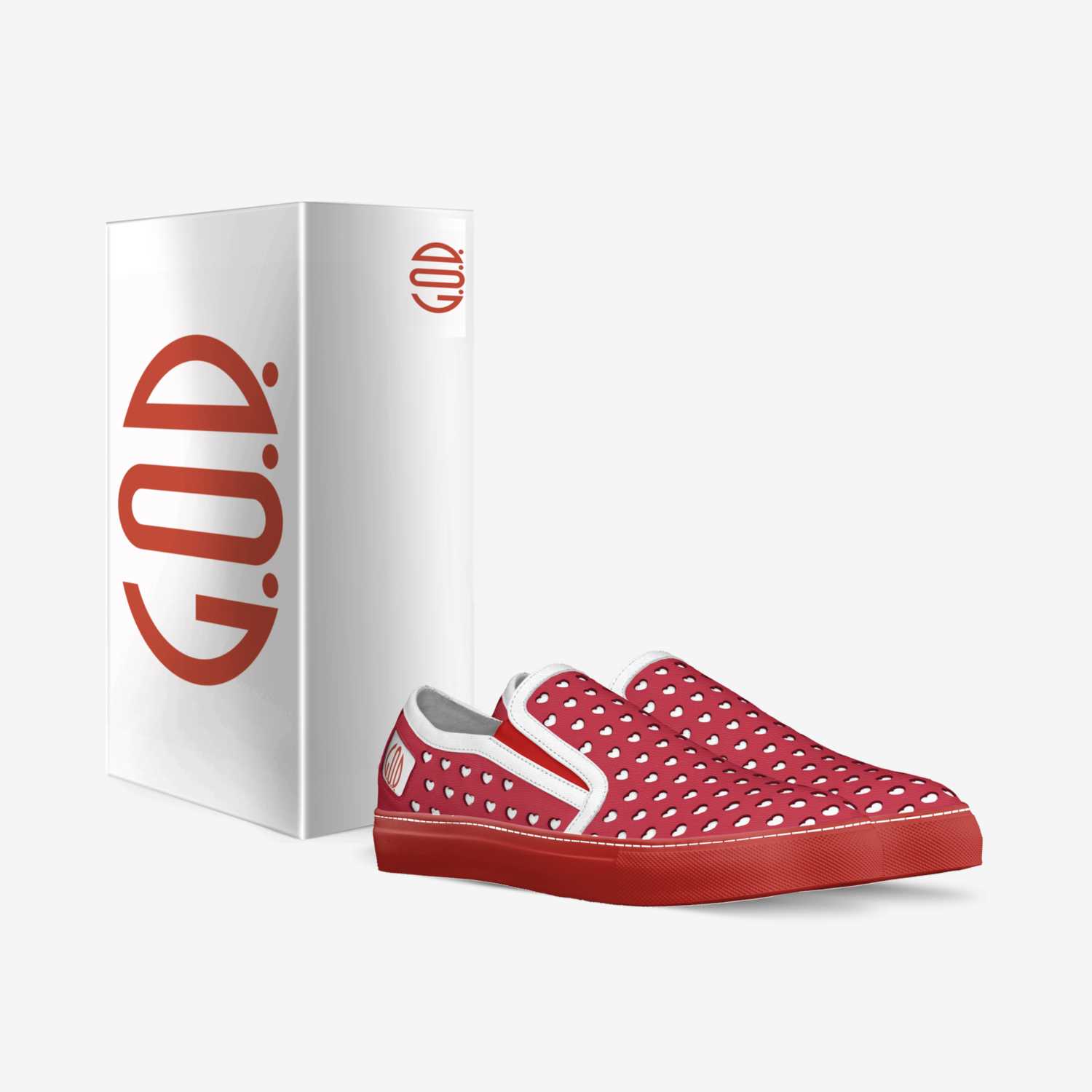 Be my valentine custom made in Italy shoes by G.O.D. | Box view