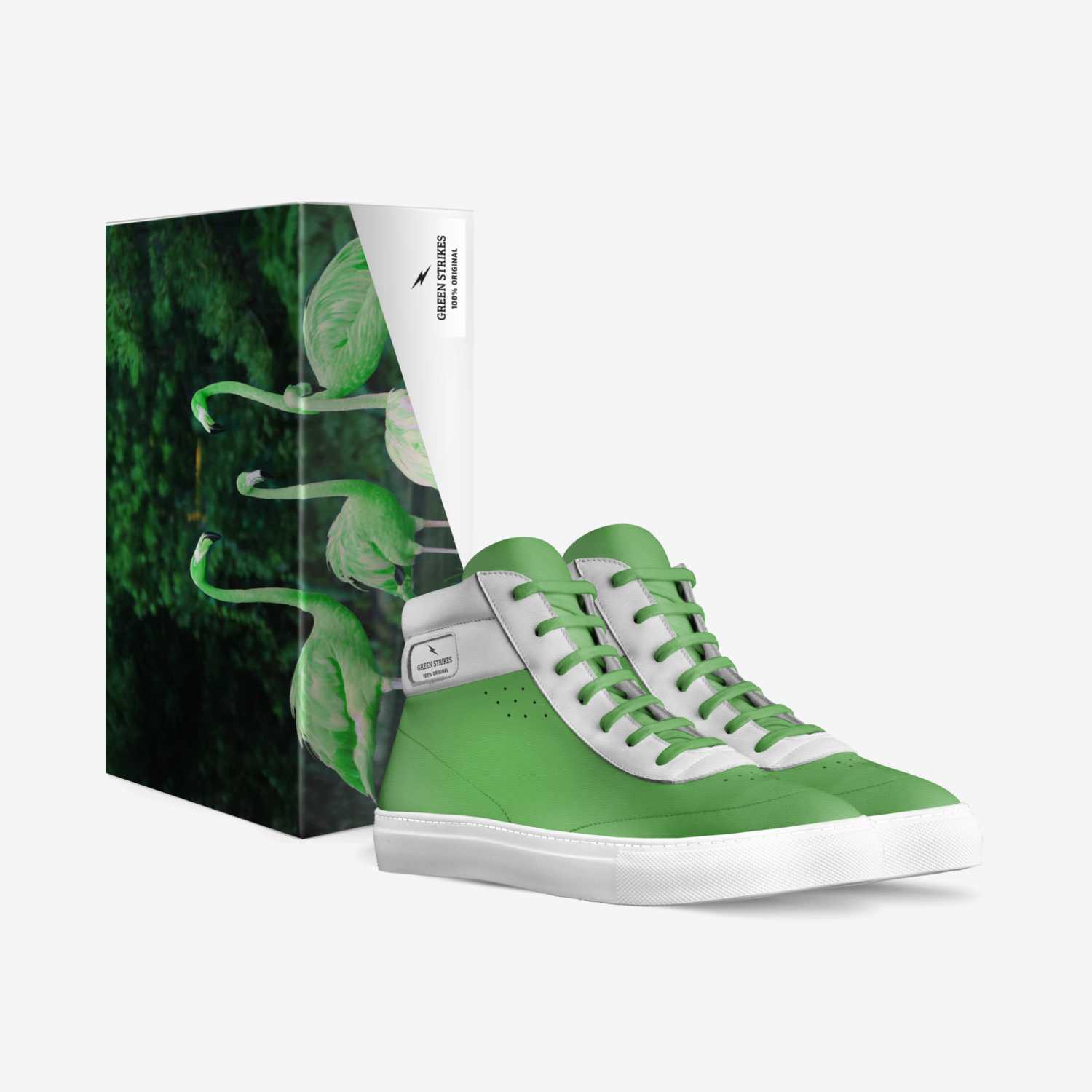 green strikes custom made in Italy shoes by Chaka Bloodsaw | Box view