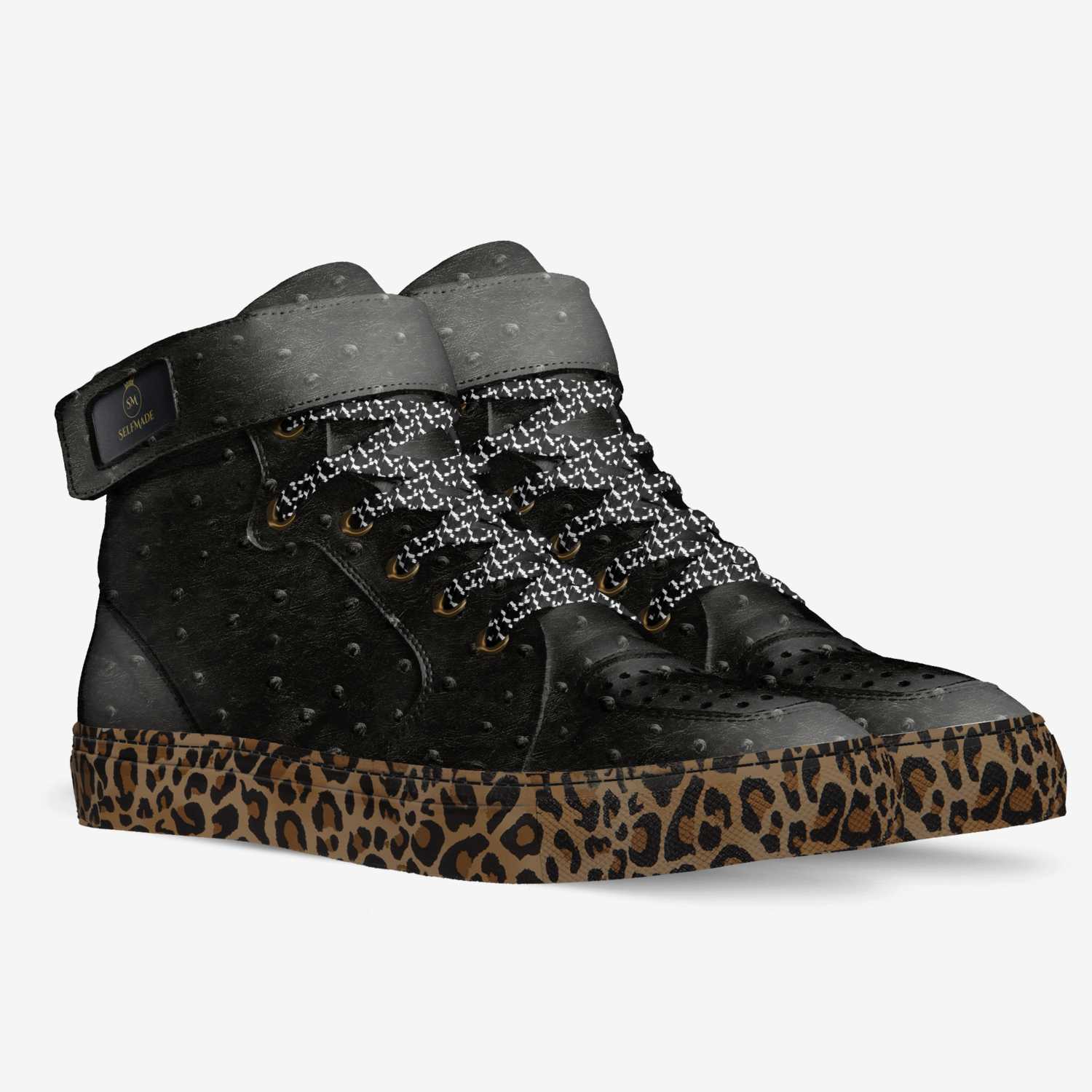 The Black Leopards custom made in Italy shoes by Brian Washington | Double view
