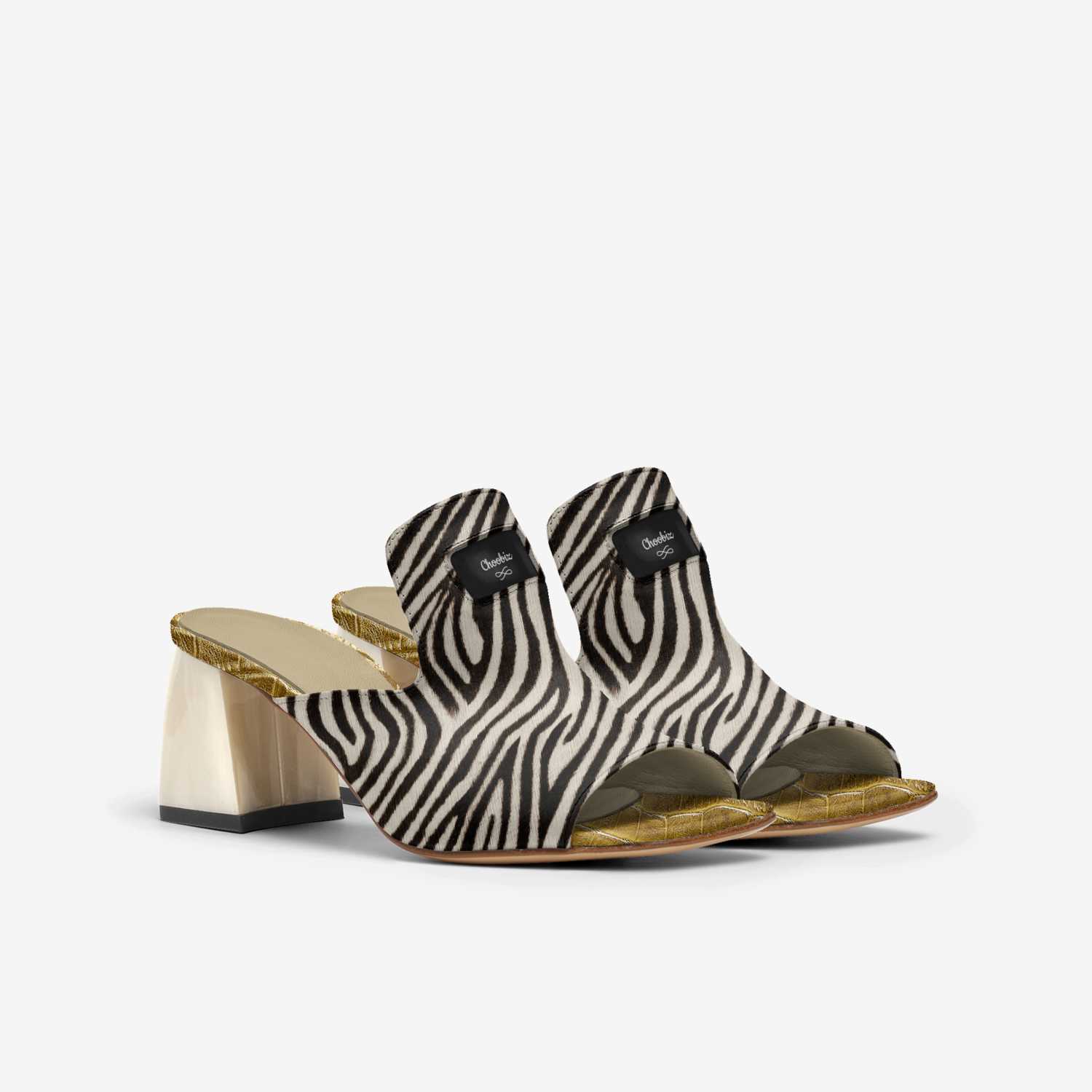 Choobiz custom made in Italy shoes by Chantal Nchako | Double view