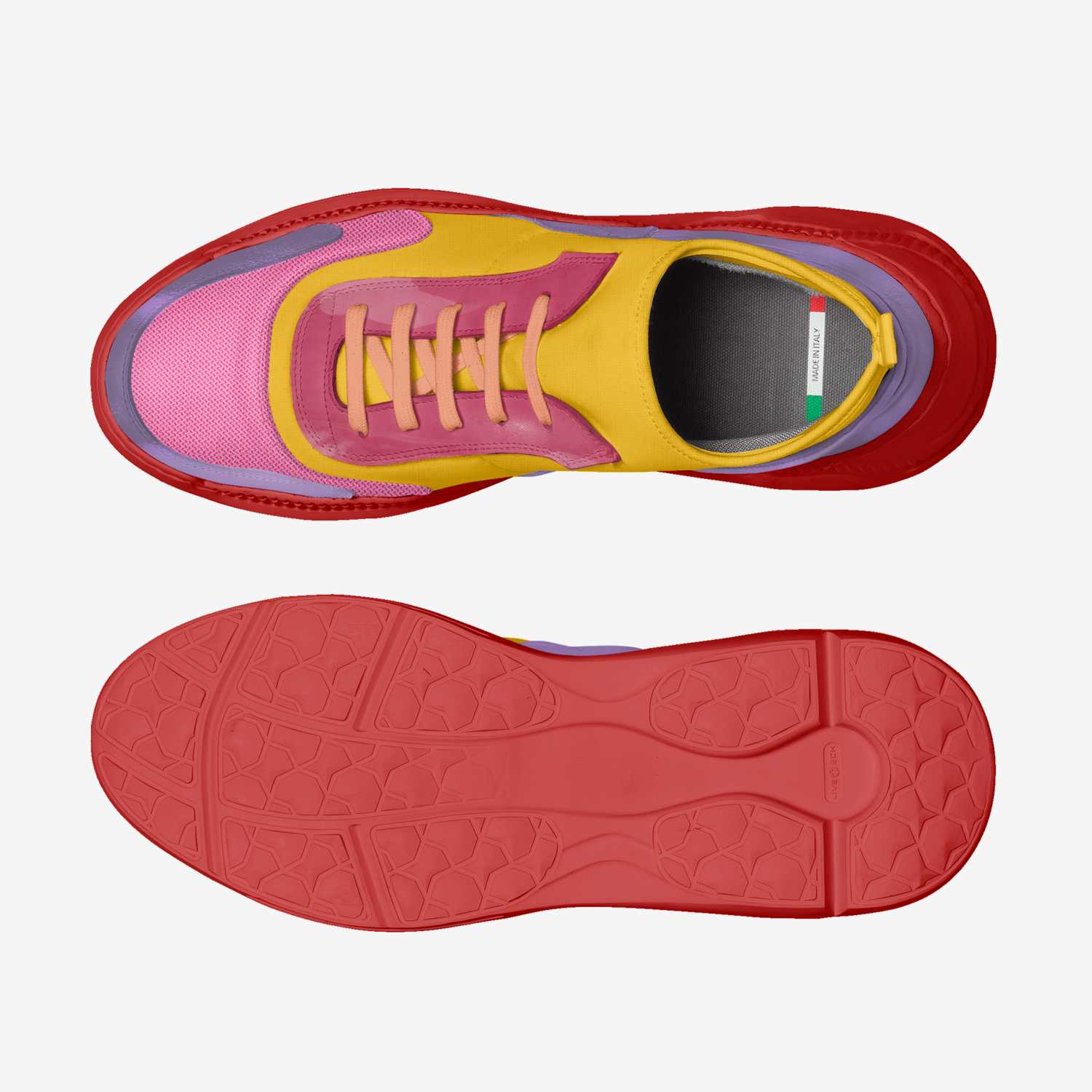 TikTok Woah custom made in Italy shoes by Macky Suson | Top view