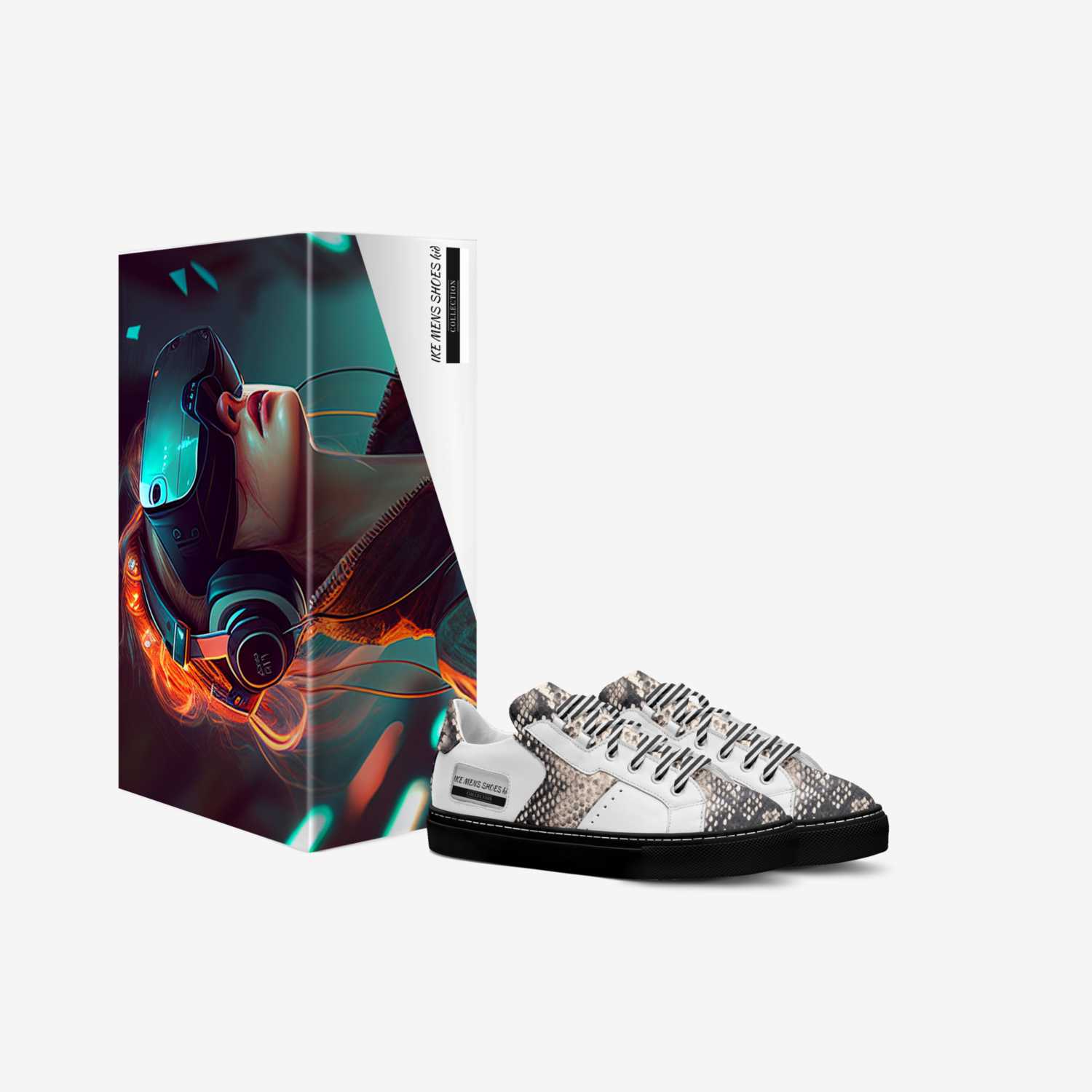 IKE MENS SHOES kid custom made in Italy shoes by Isaac A Mensah | Box view