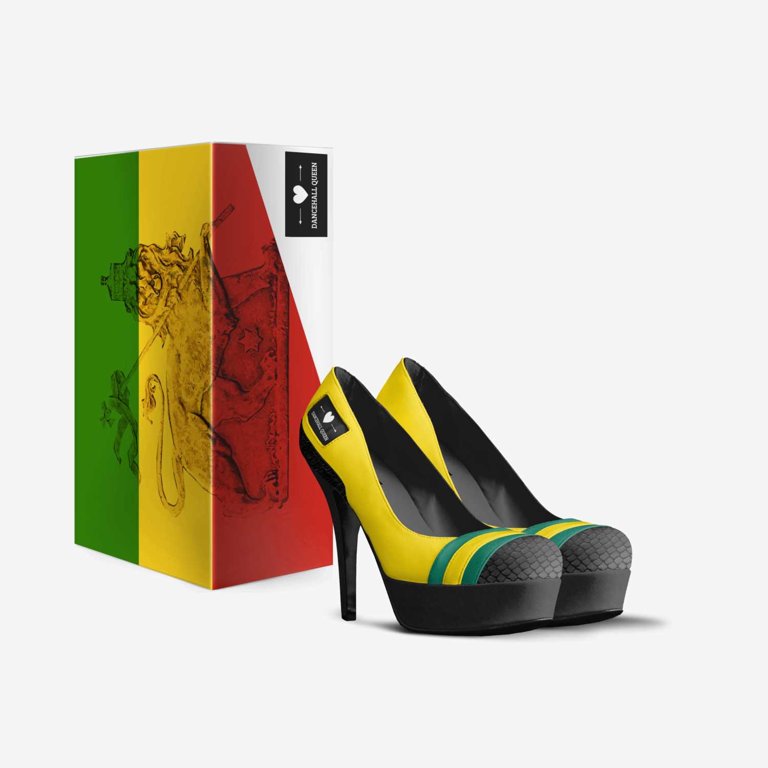 Dancehall Queen custom made in Italy shoes by Rasta Gear Shop | Box view
