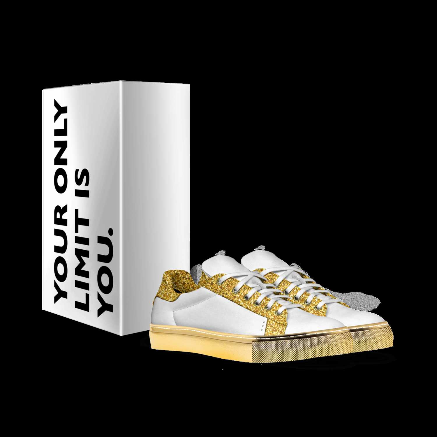 Custom glitter sneakers top