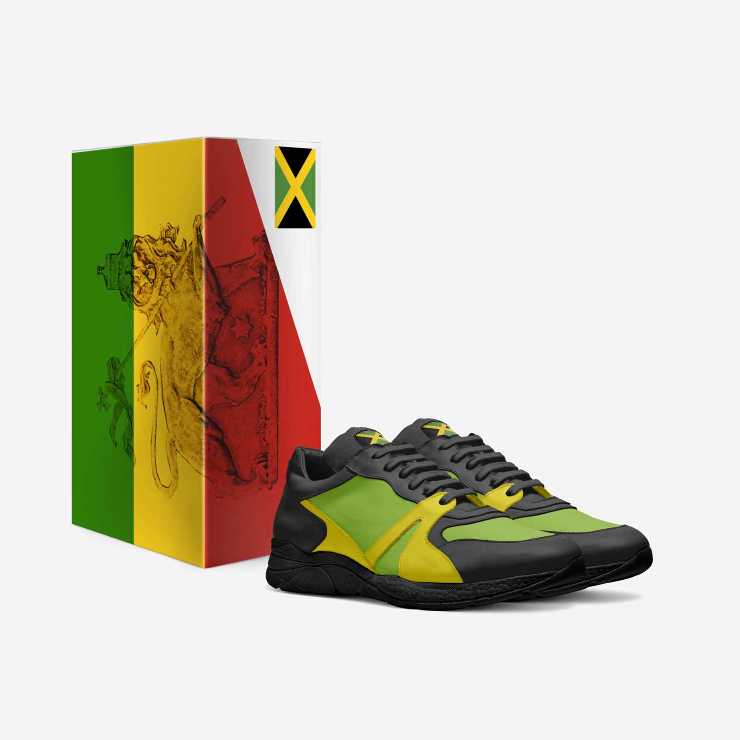 Jamaica Blue custom made in Italy shoes by Rasta Gear Shop | Box view