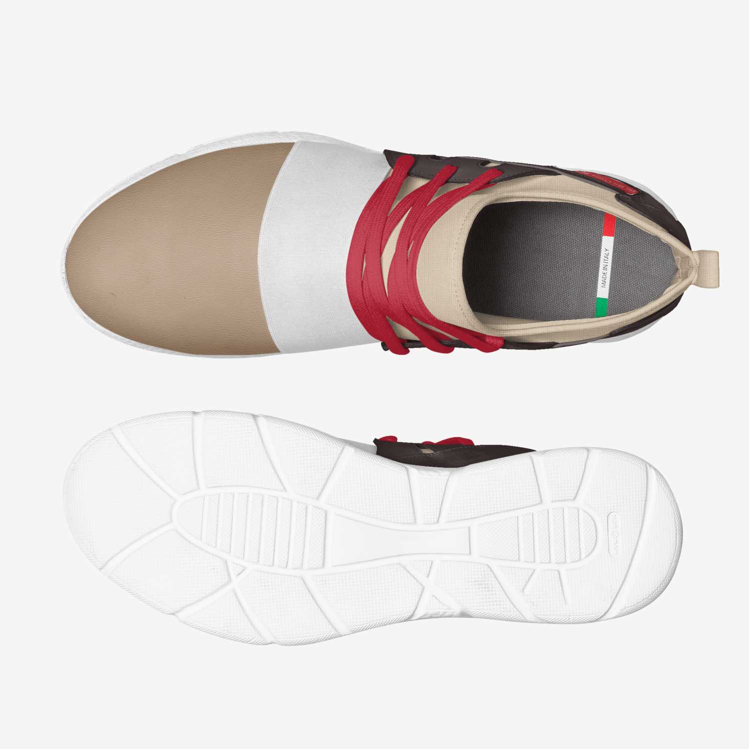 The Hot Cross Bun custom made in Italy shoes by Paula Perry | Top view
