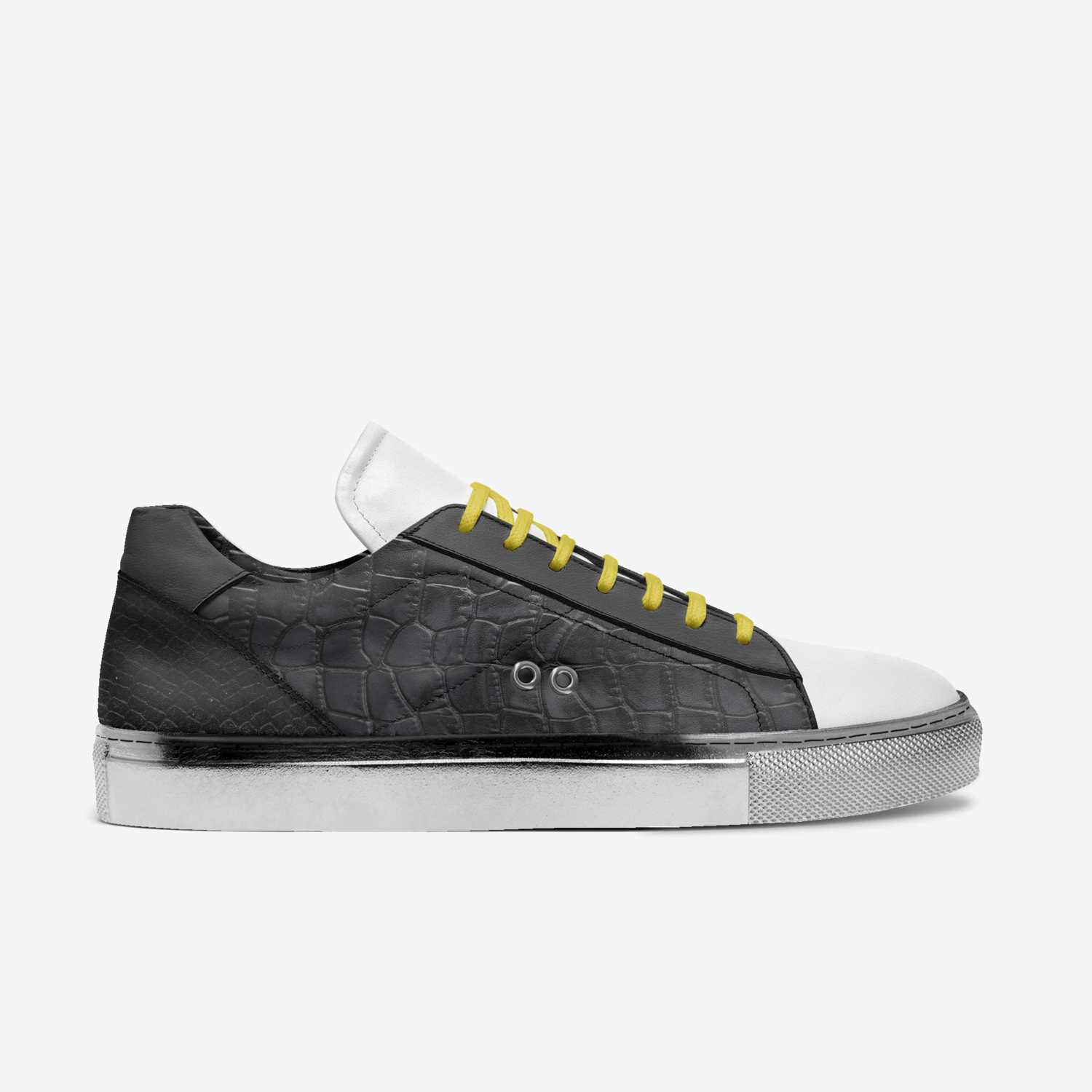 Arty custom made in Italy shoes by Paula Perry | Side view