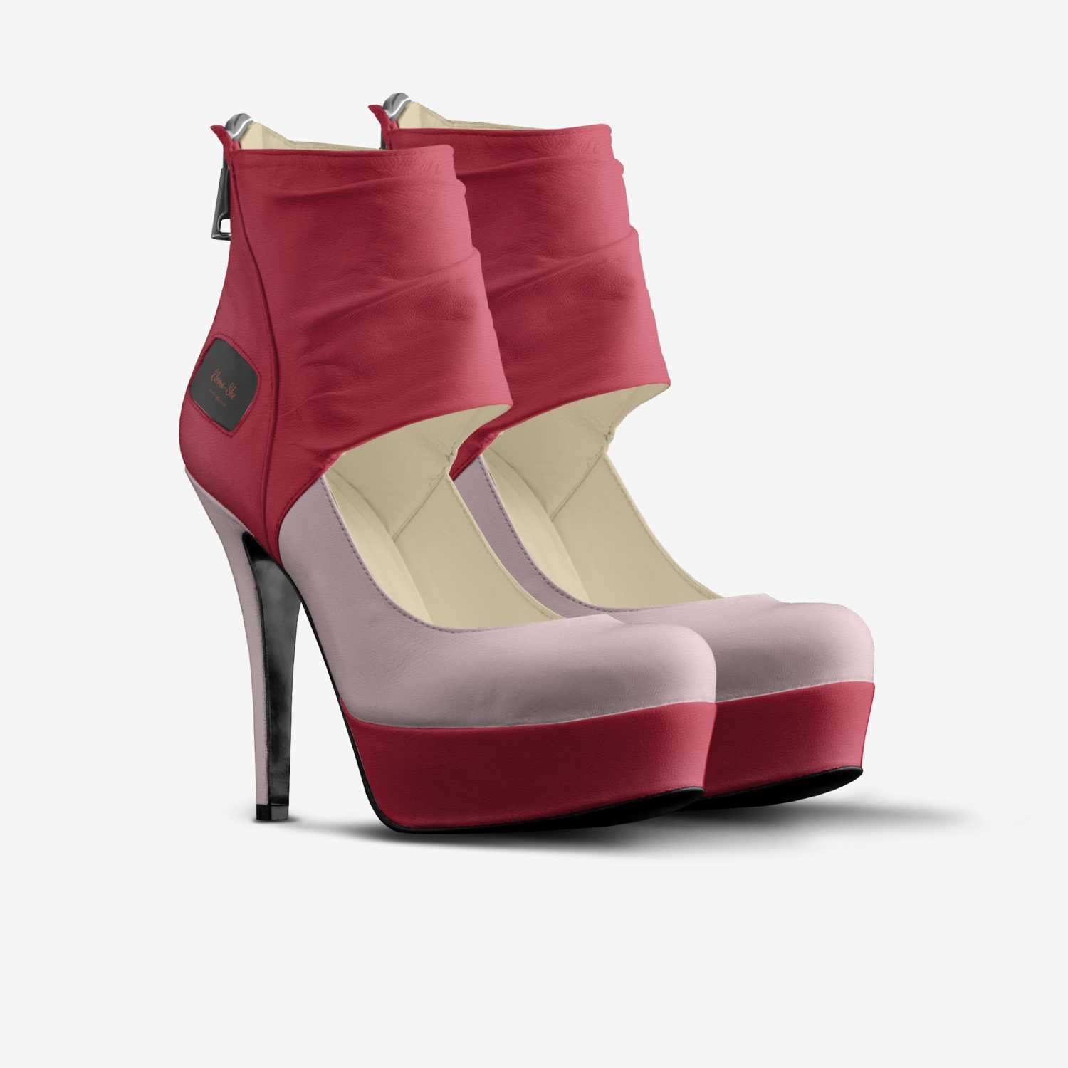 Elemo-She custom made in Italy shoes by Lesolomane Motenalapi | Double view