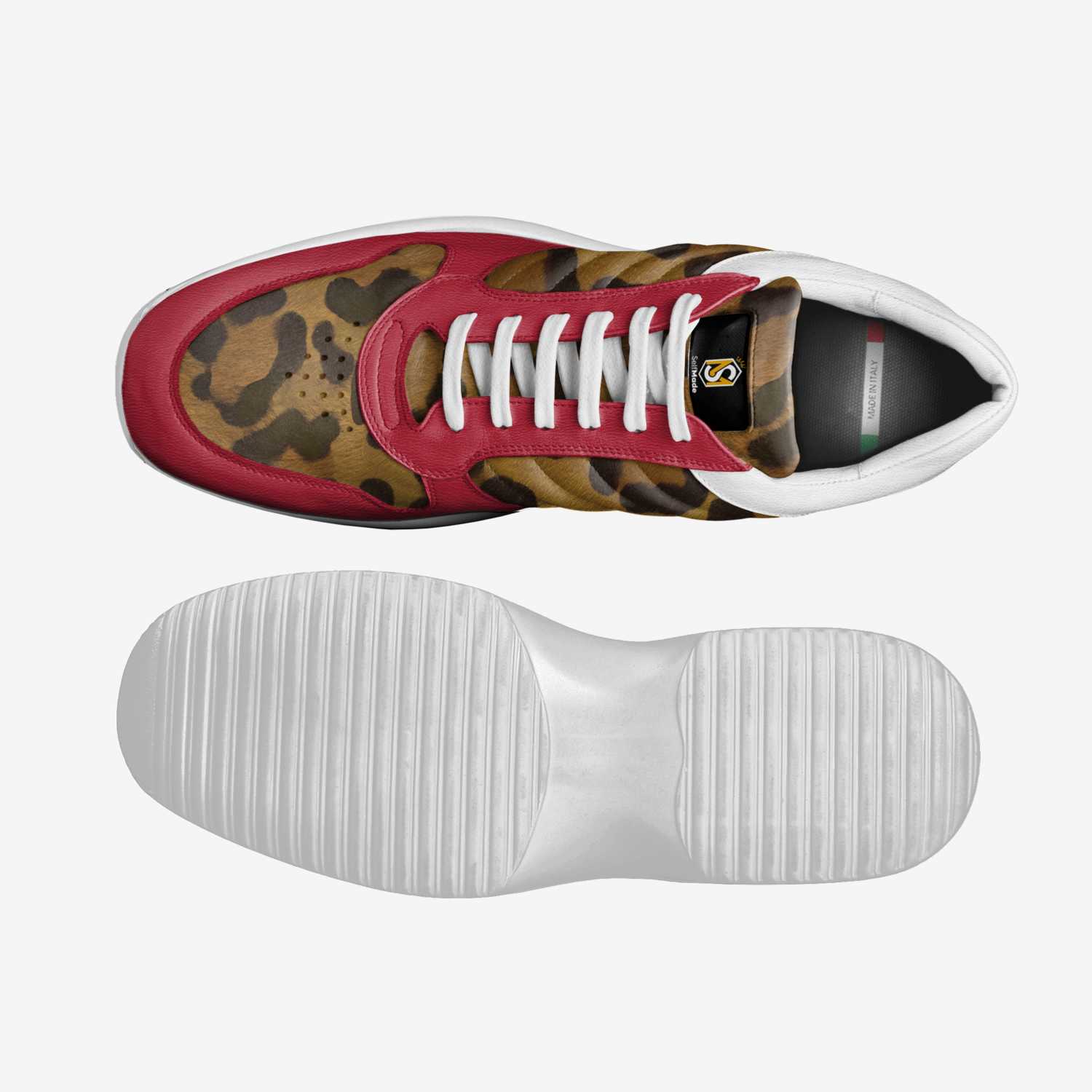 Jungle-Red  custom made in Italy shoes by Brian Washington | Top view