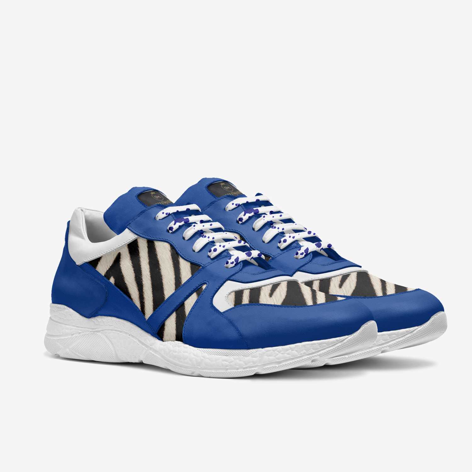 Blue Zebras  custom made in Italy shoes by Brian Washington | Double view