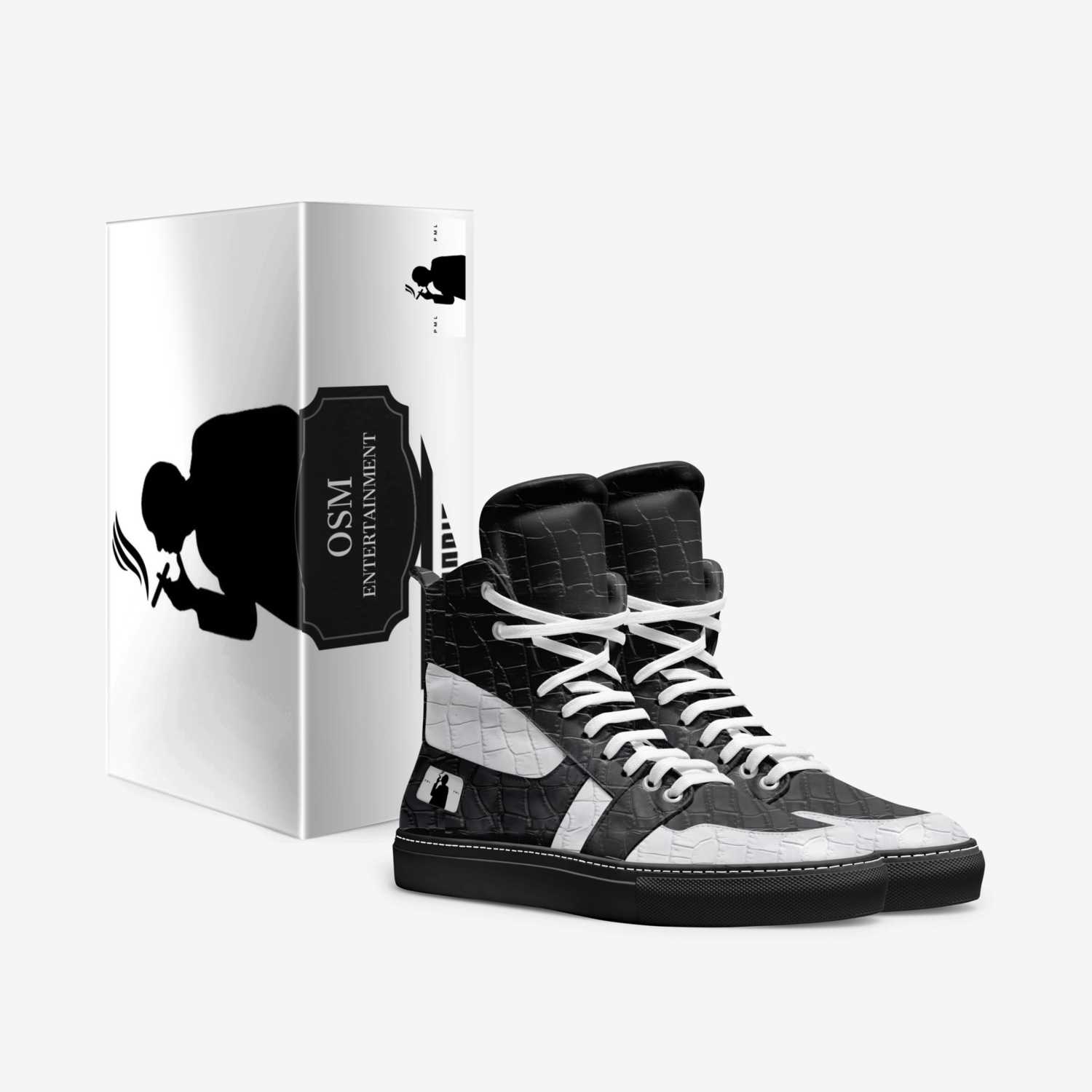 OSM BLACK & WHITE custom made in Italy shoes by Ahad Bey | Box view
