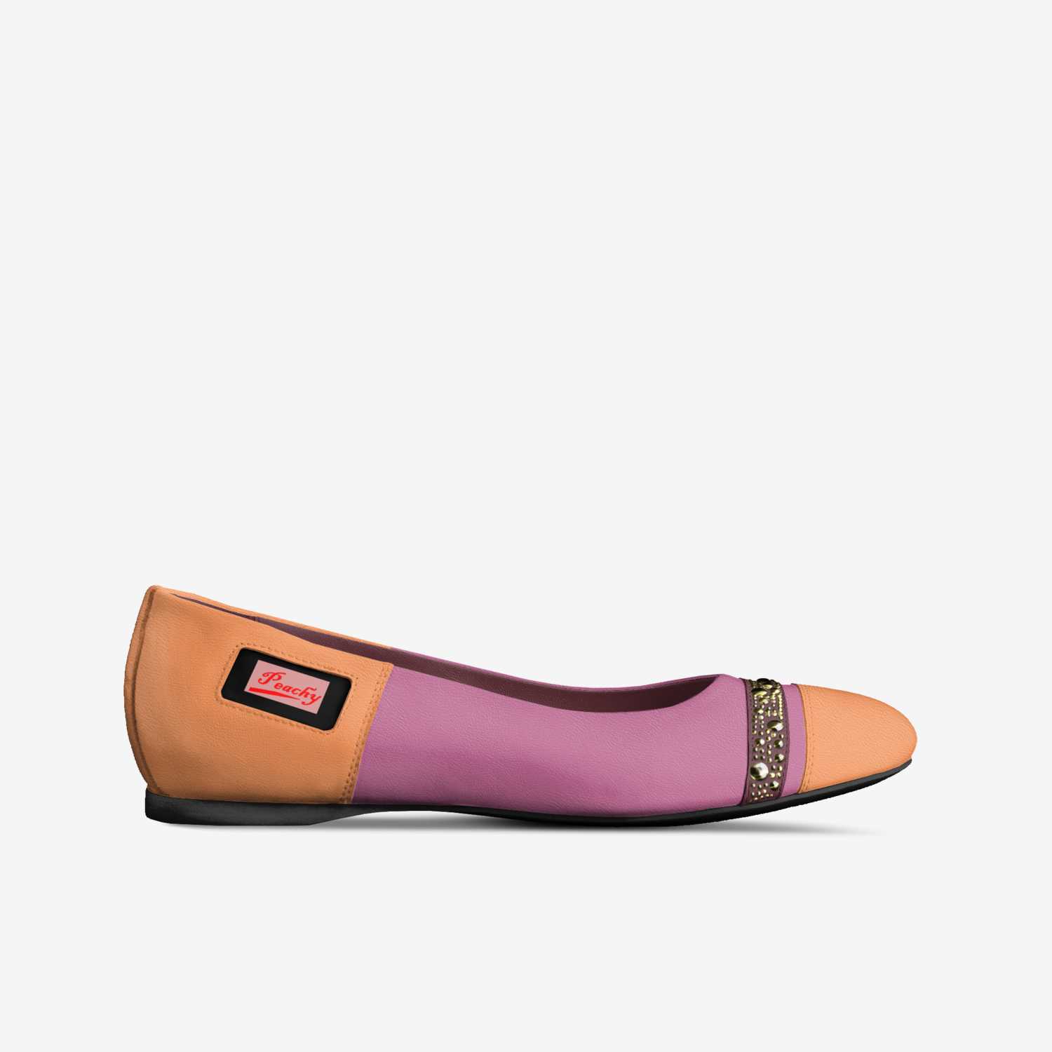 Peachy custom made in Italy shoes by Sherae Love | Side view