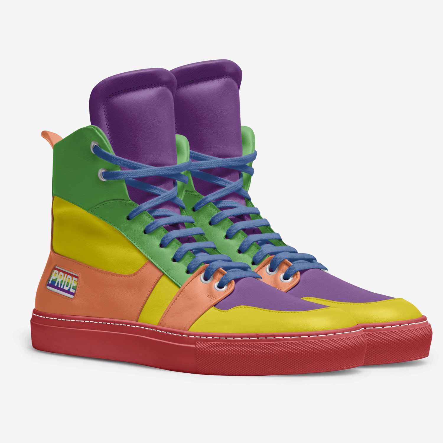 Love Rainbow custom made in Italy shoes by Dana Myers | Double view