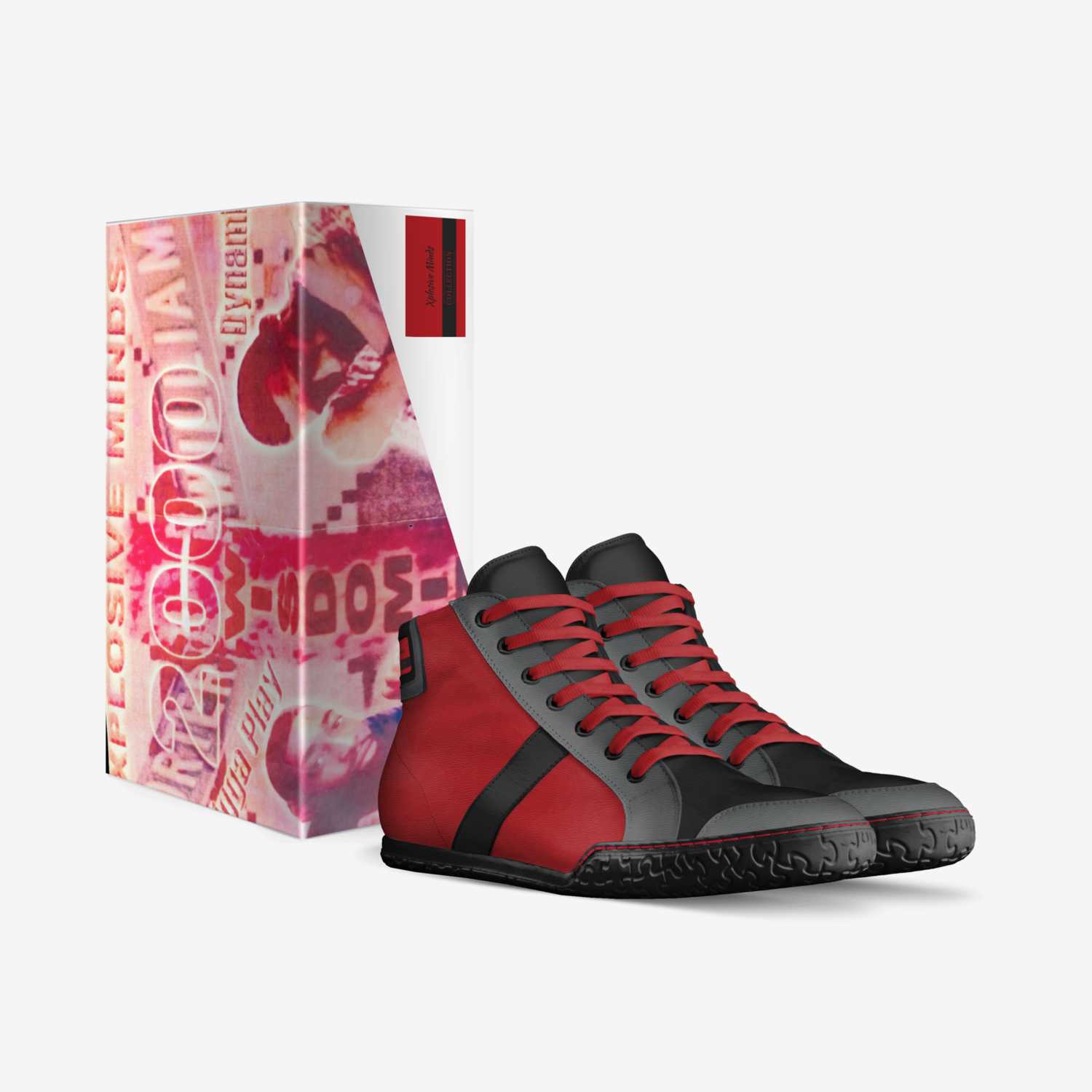 Xplosive Minds custom made in Italy shoes by Carlos Bankston-merriweather | Box view