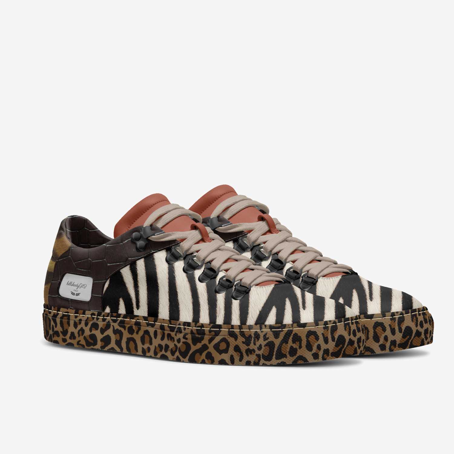 hillshady912 custom made in Italy shoes by DeAundre Perry | Double view