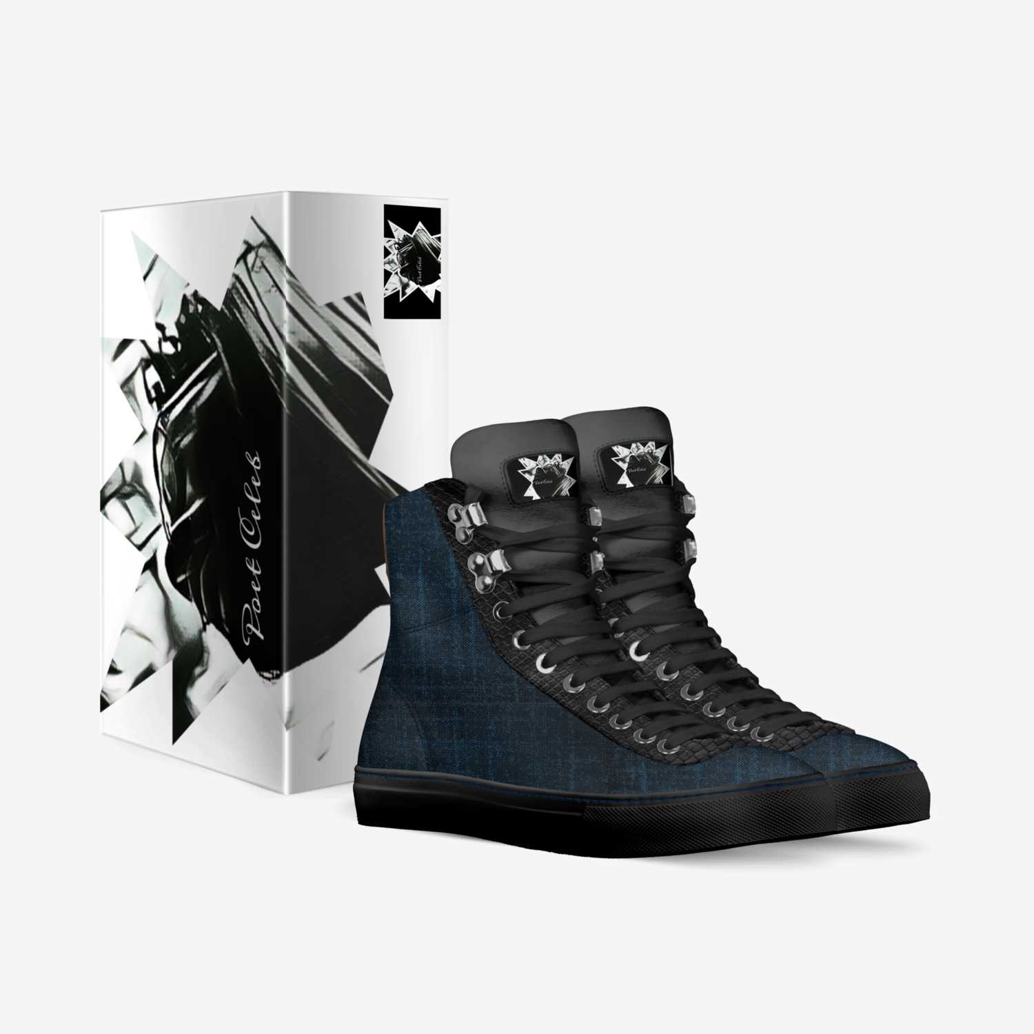Blue Black Poet custom made in Italy shoes by Joseph West | Box view