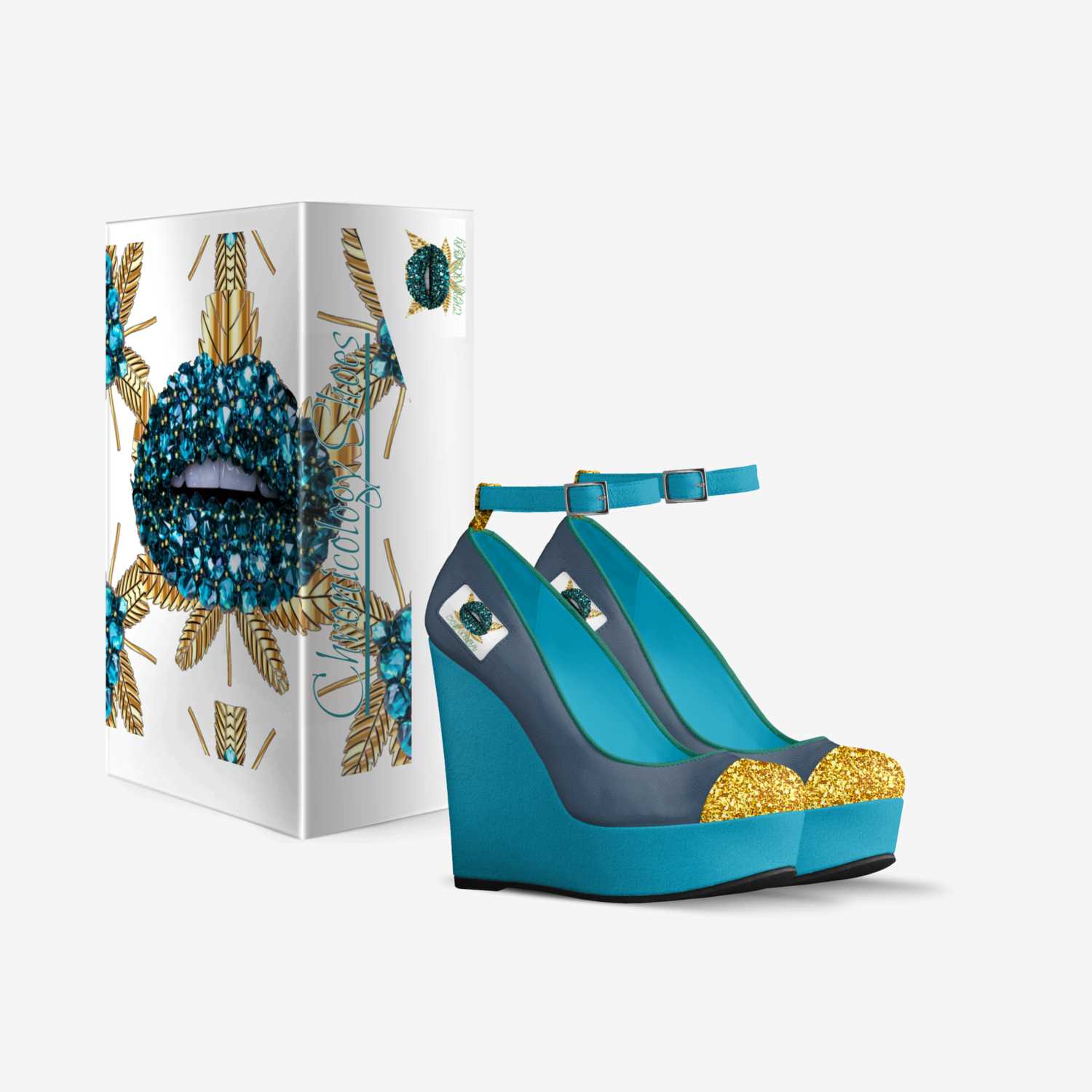 Chronic Kisses custom made in Italy shoes by Indigo Blues Ways | Box view