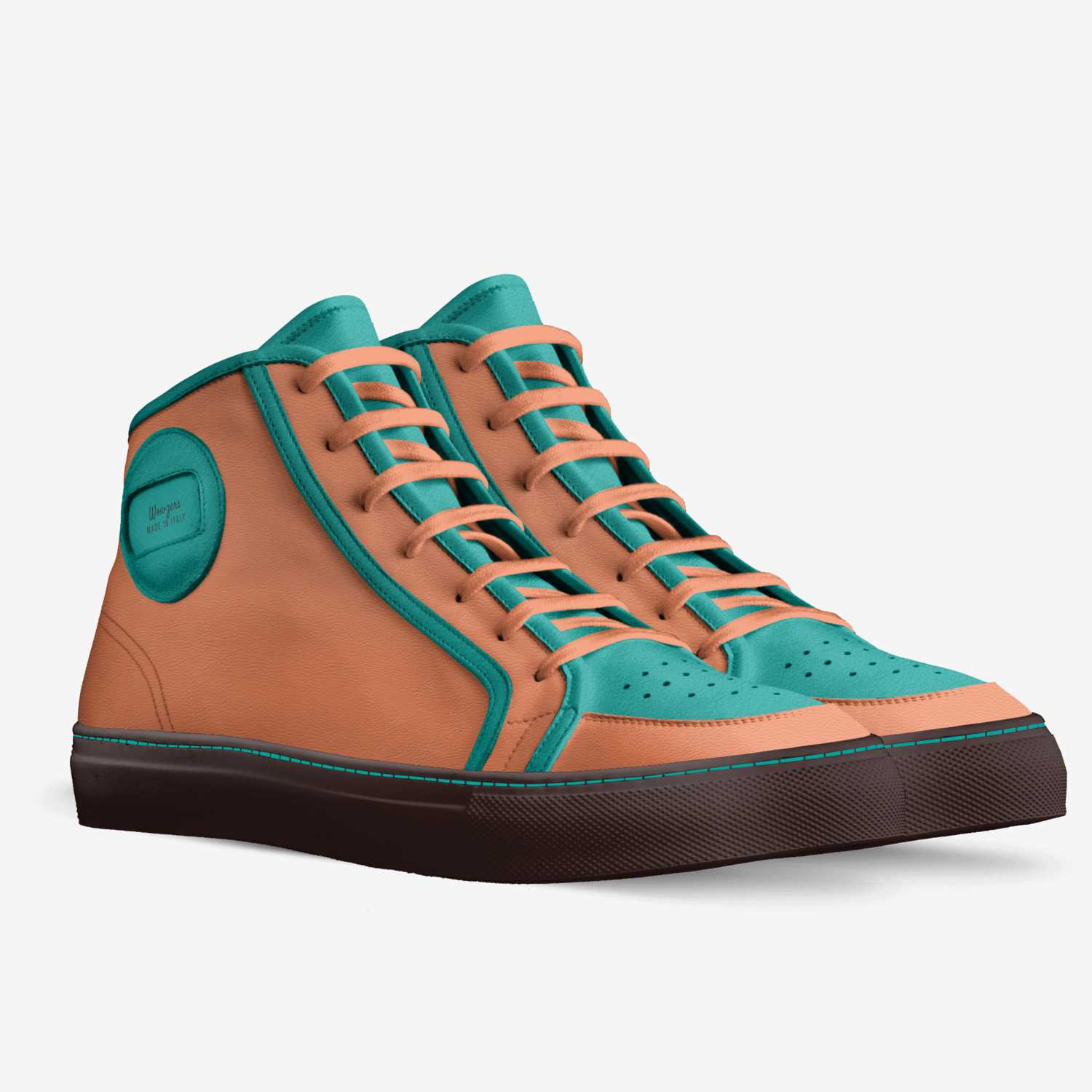 Wowzers custom made in Italy shoes by Akeem Mike | Double view