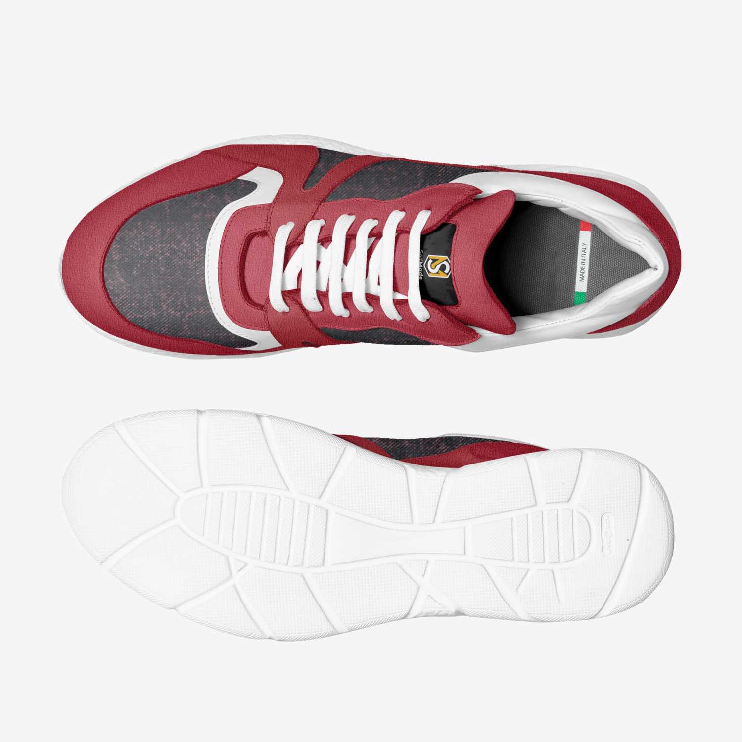 Red Velvet  custom made in Italy shoes by Brian Washington | Top view