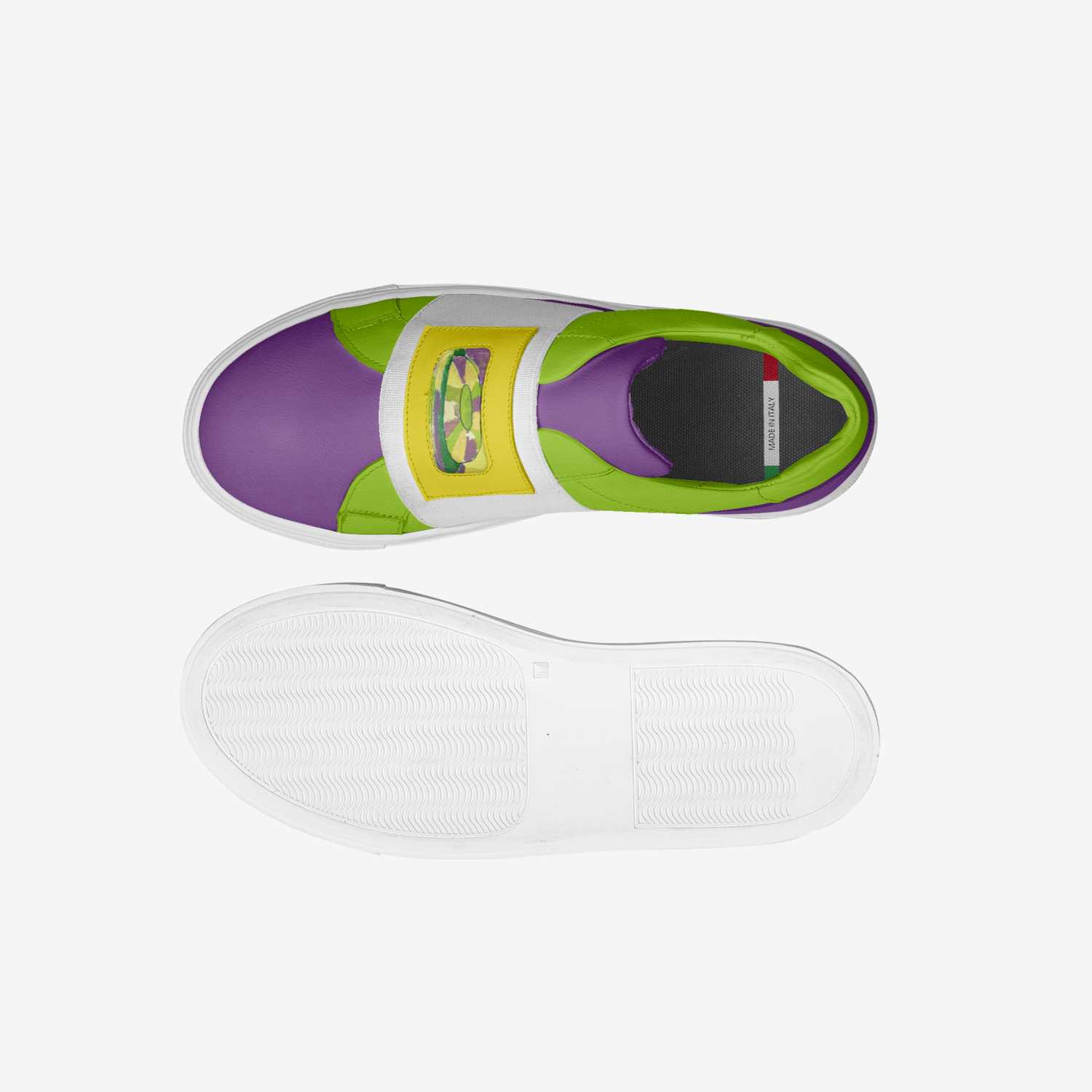 KingCakeKids custom made in Italy shoes by Patrick Jones | Top view