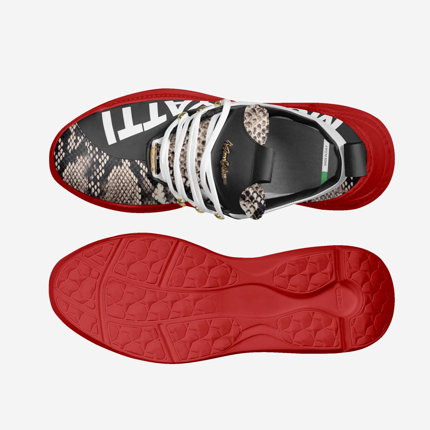 SIG12 custom made in Italy shoes by Moneyatti Brand | Top view