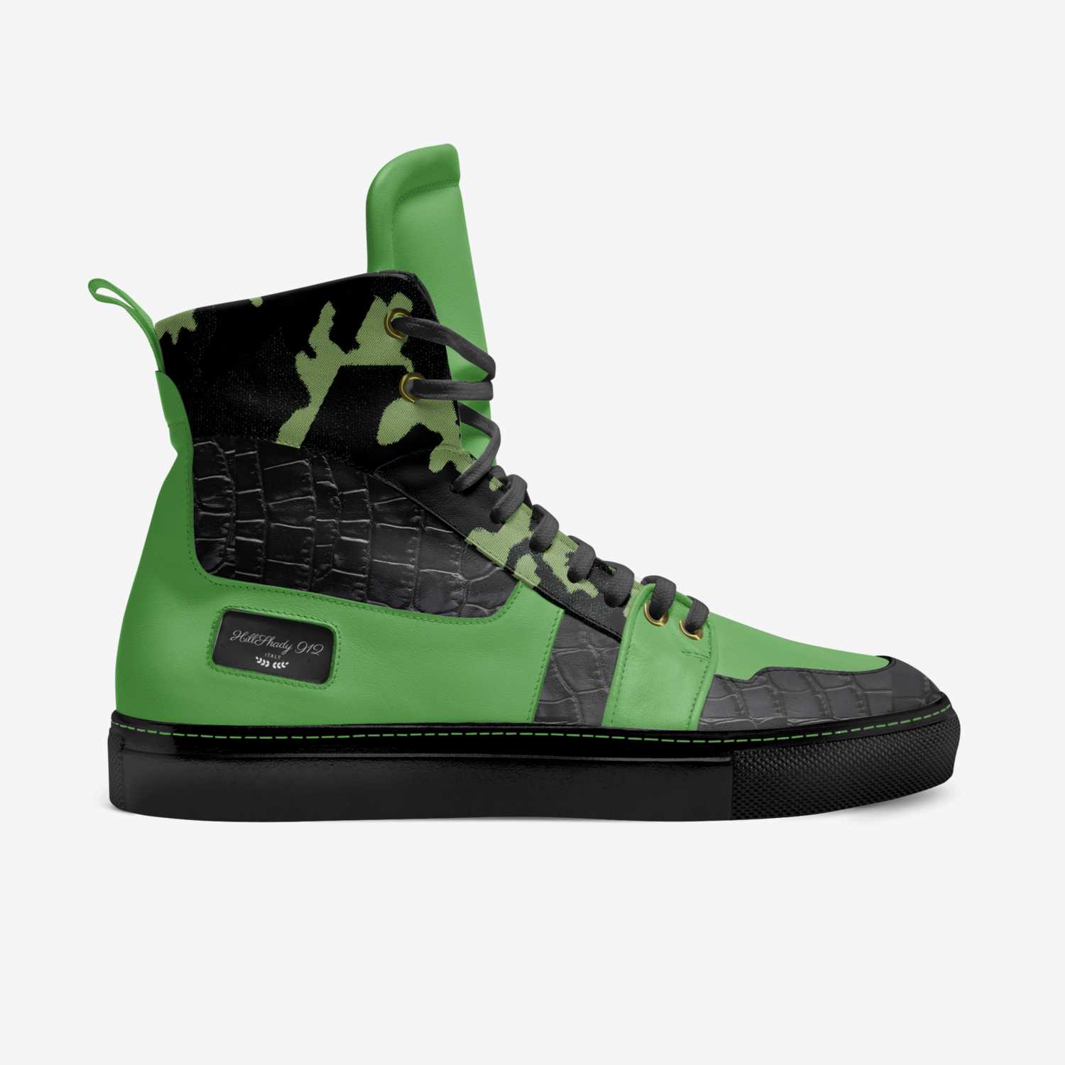 HillShady 912 custom made in Italy shoes by DeAundre Perry | Side view
