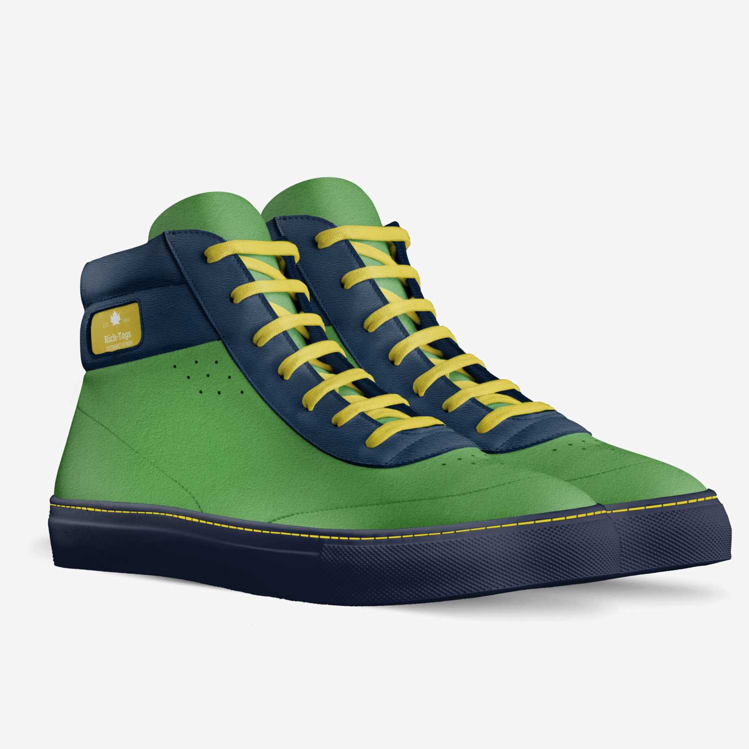 Rich-Tags custom made in Italy shoes by Alfonya Mccray | Double view