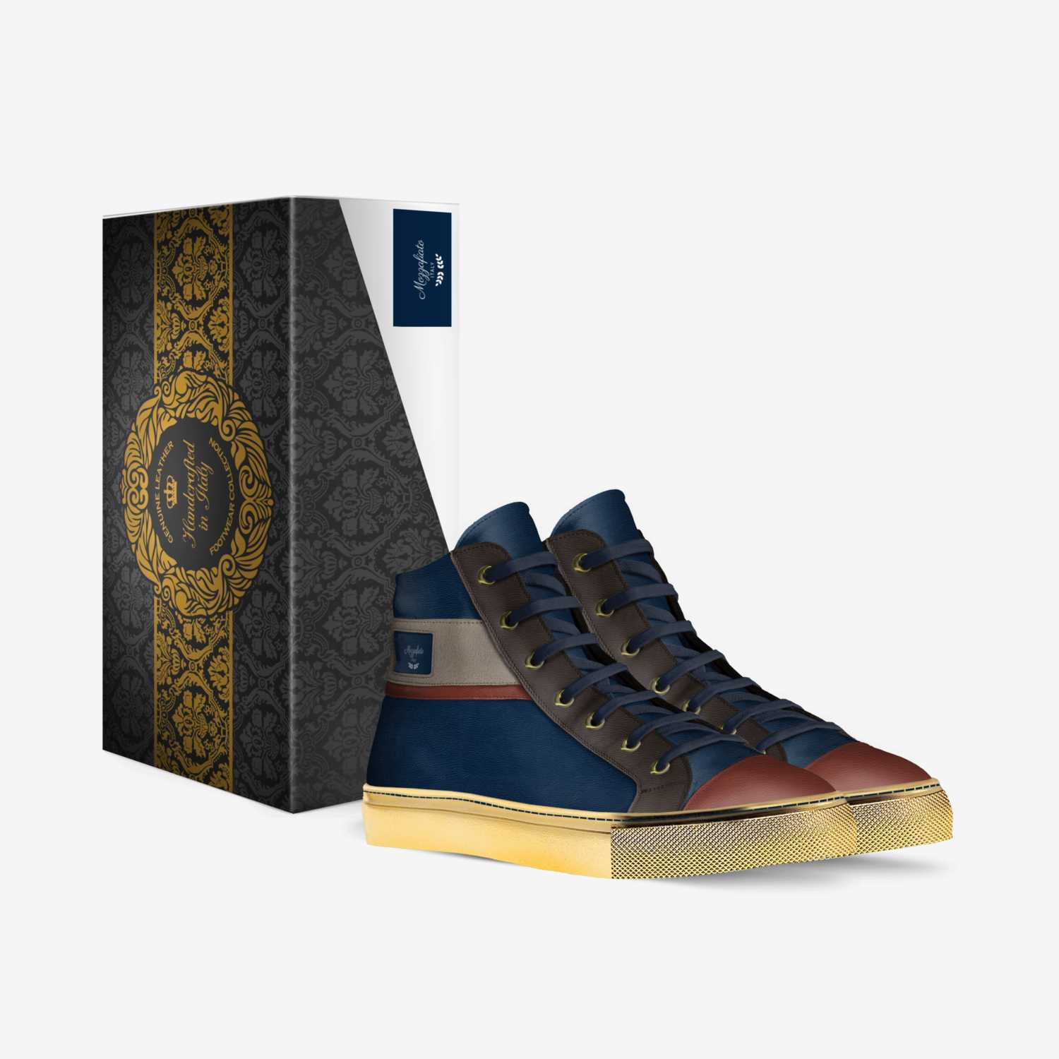 Mozzafiato custom made in Italy shoes by Uno Hunnito | Box view