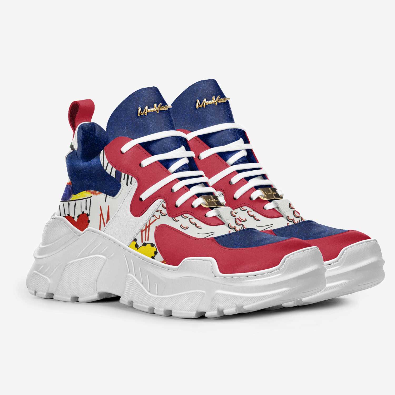 MURKS 2.0 P51 custom made in Italy shoes by Moneyatti Brand | Double view