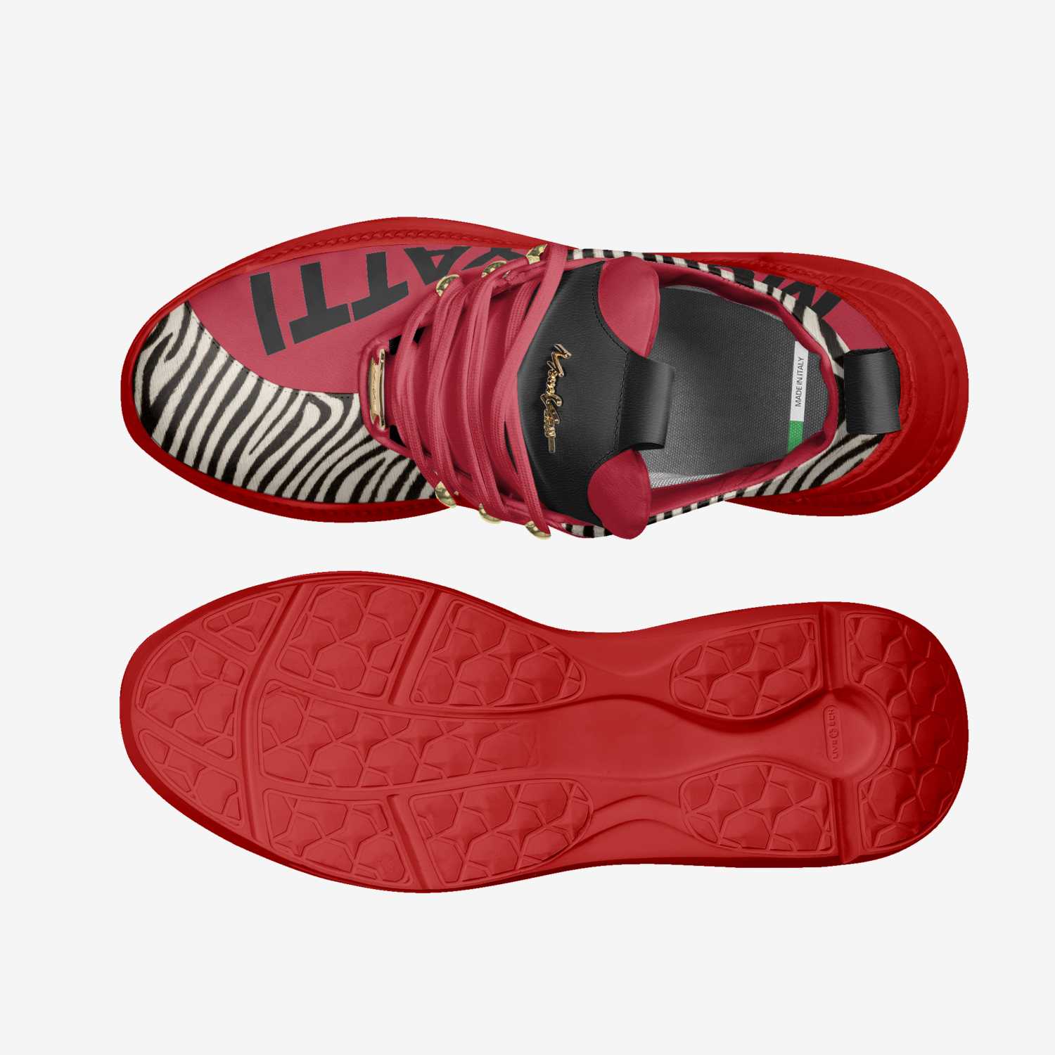 SIG P05 custom made in Italy shoes by Moneyatti Brand | Top view